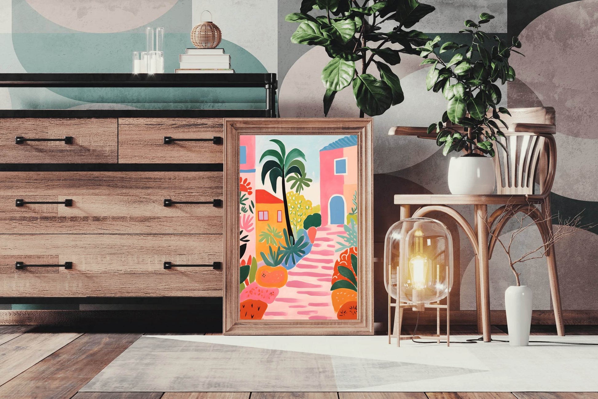 Green Alley Painting Wall Art - beink online art store
