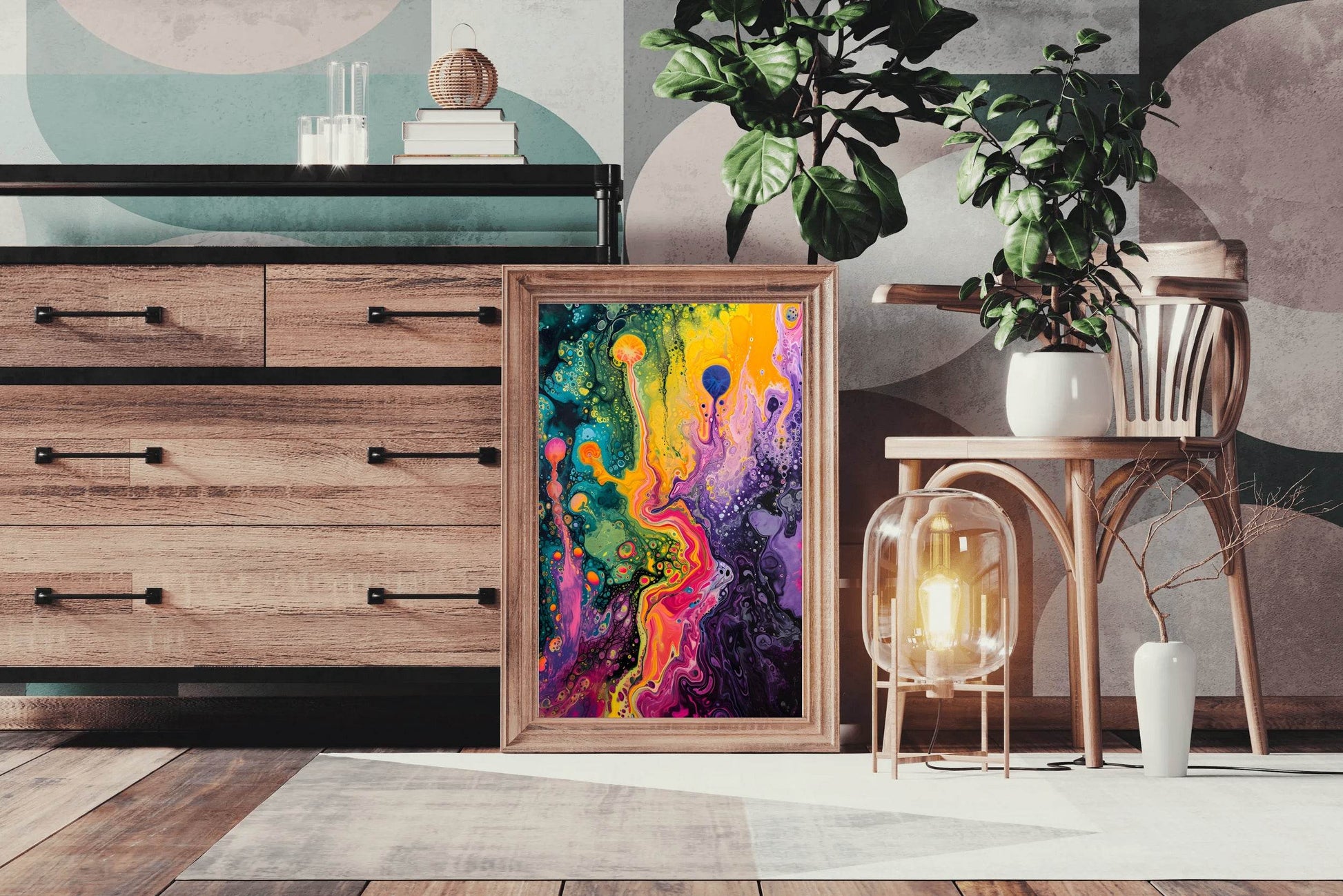 Abstract Psychedelic Dreamscape Wall Art - beink online art store