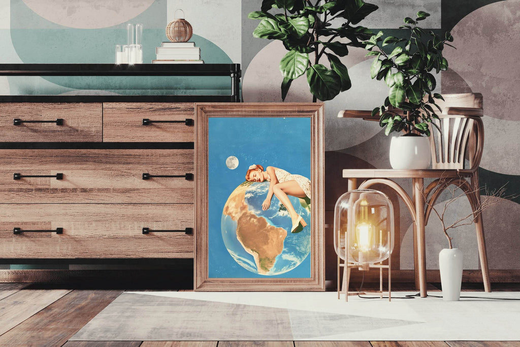 Earth in The Arms Of a Woman Wall Art - beink online art store