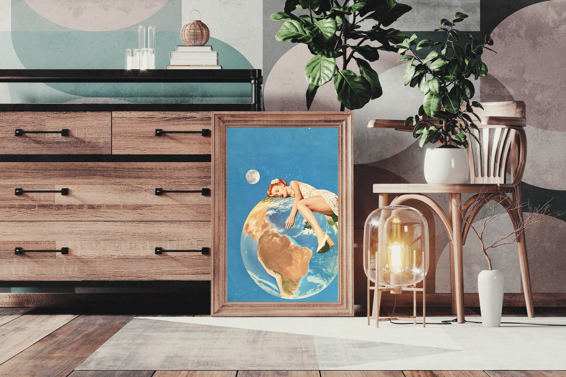 Earth in The Arms Of a Woman Wall Art - beink online art store