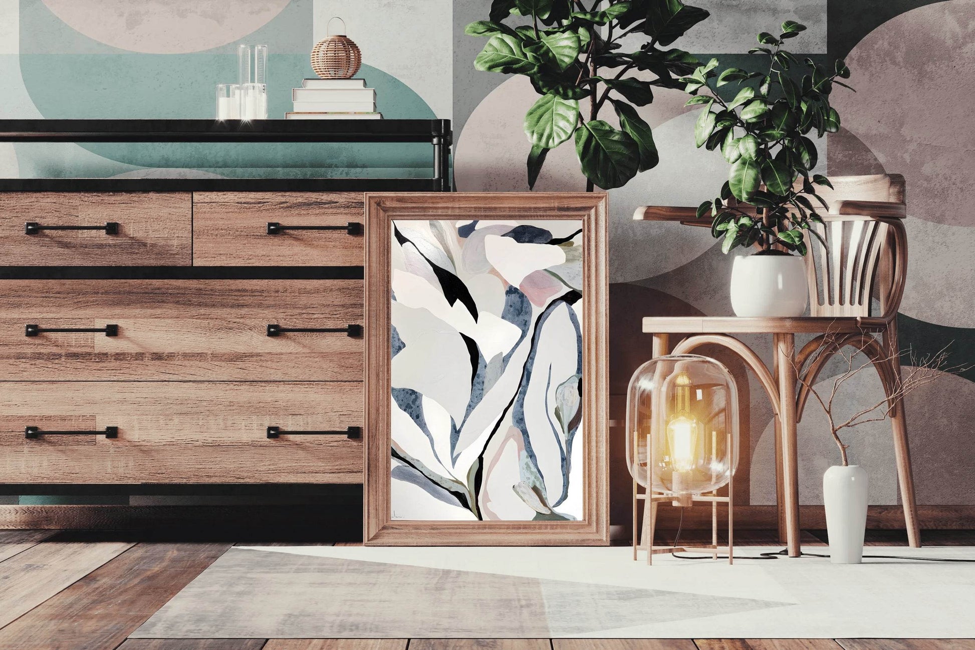 Serene Serenity- Floating Organic Shapes Wall Art - beink online art store