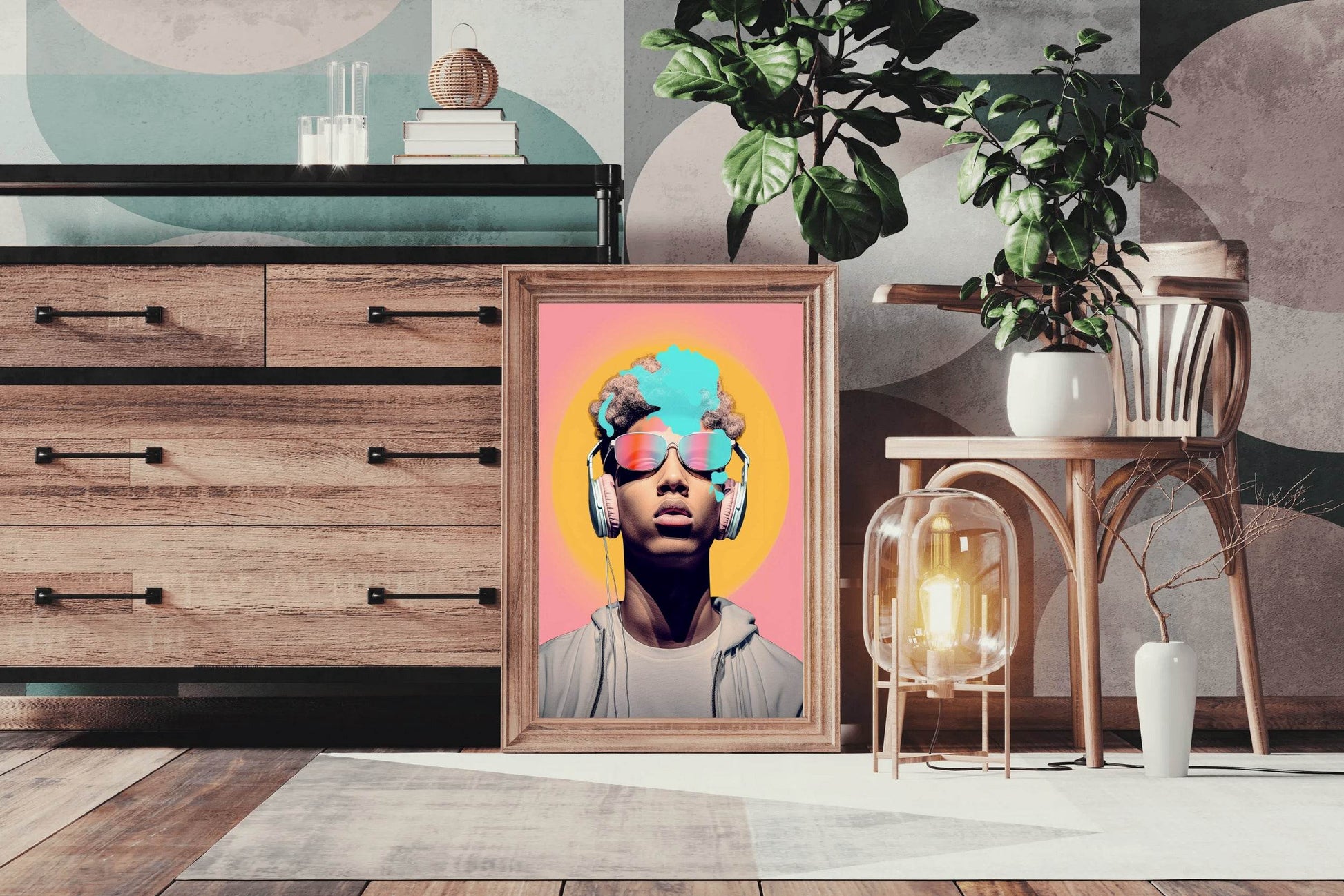 Hey DJ Headphones Wall Art - beink online art store