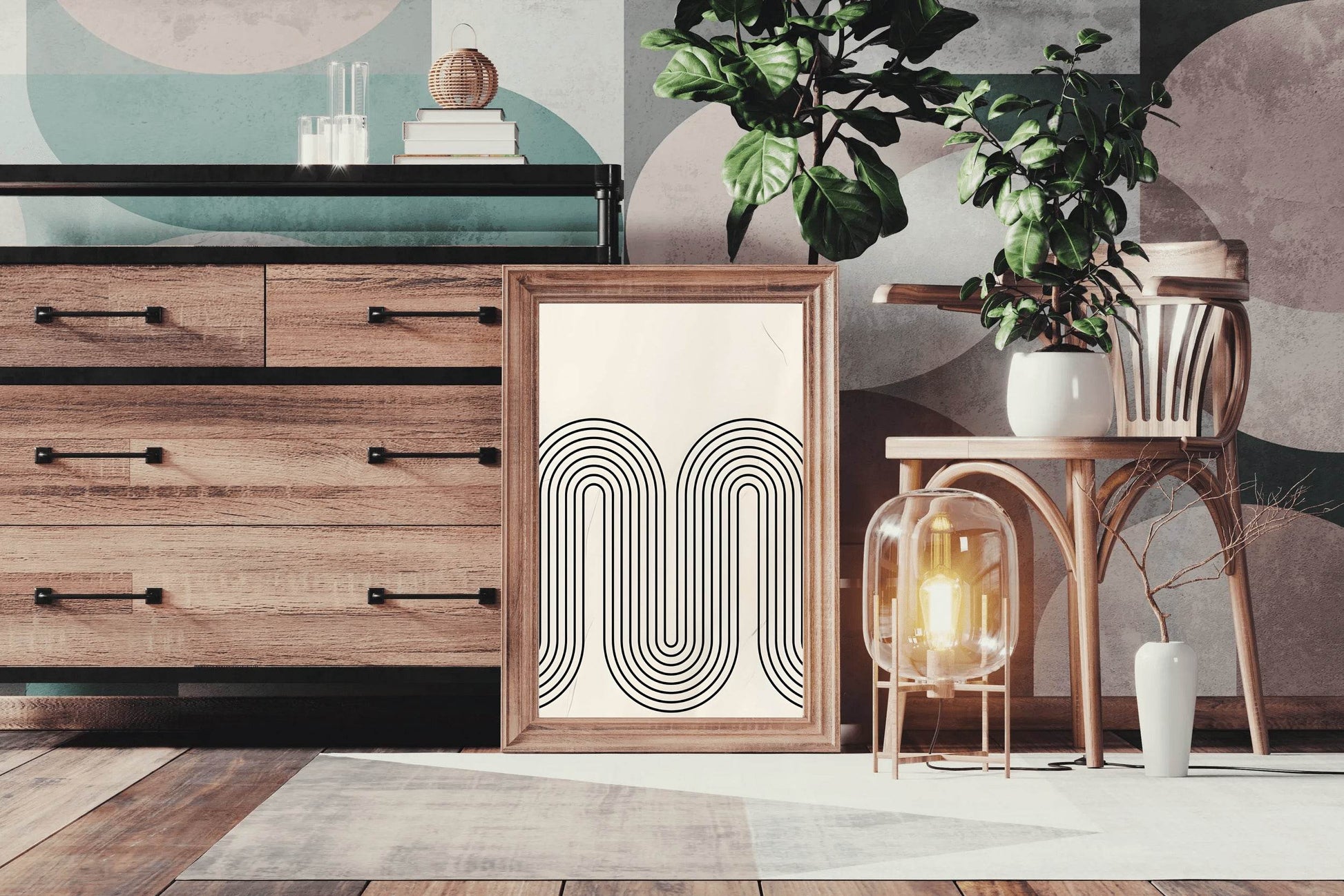 Wavy Path Modern Wall Art - beink online art store
