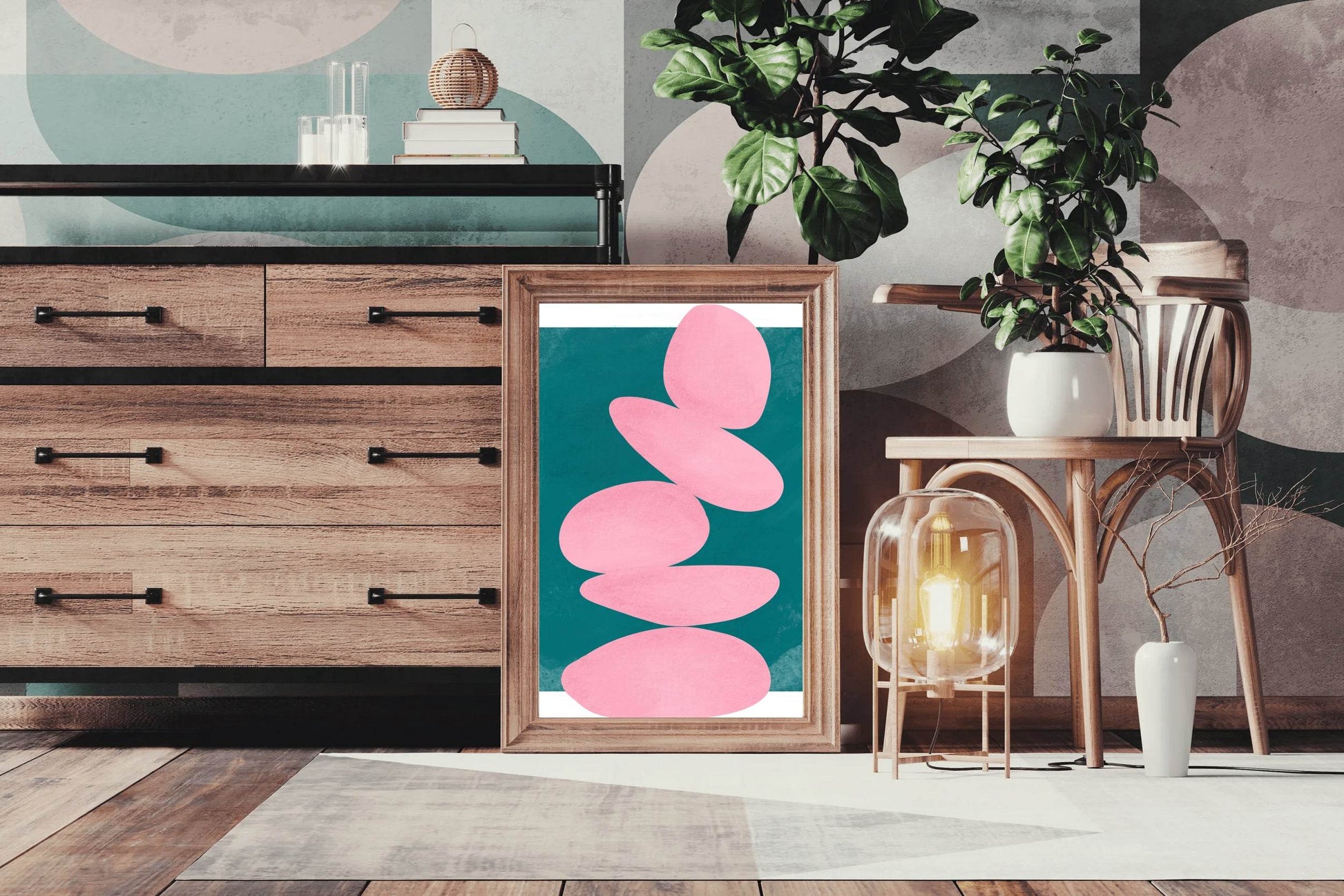 Stone Balance Painting Wall Art - beink online art store