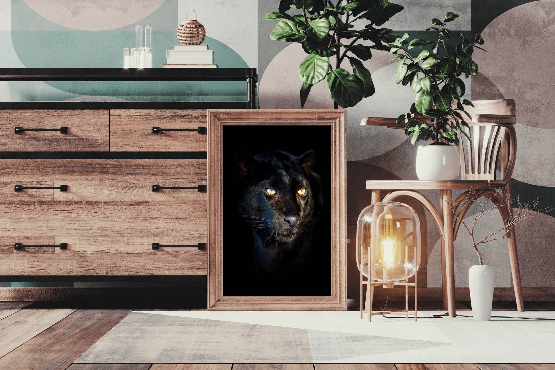 Angry Face of Black Panther Wall Art - beink online art store