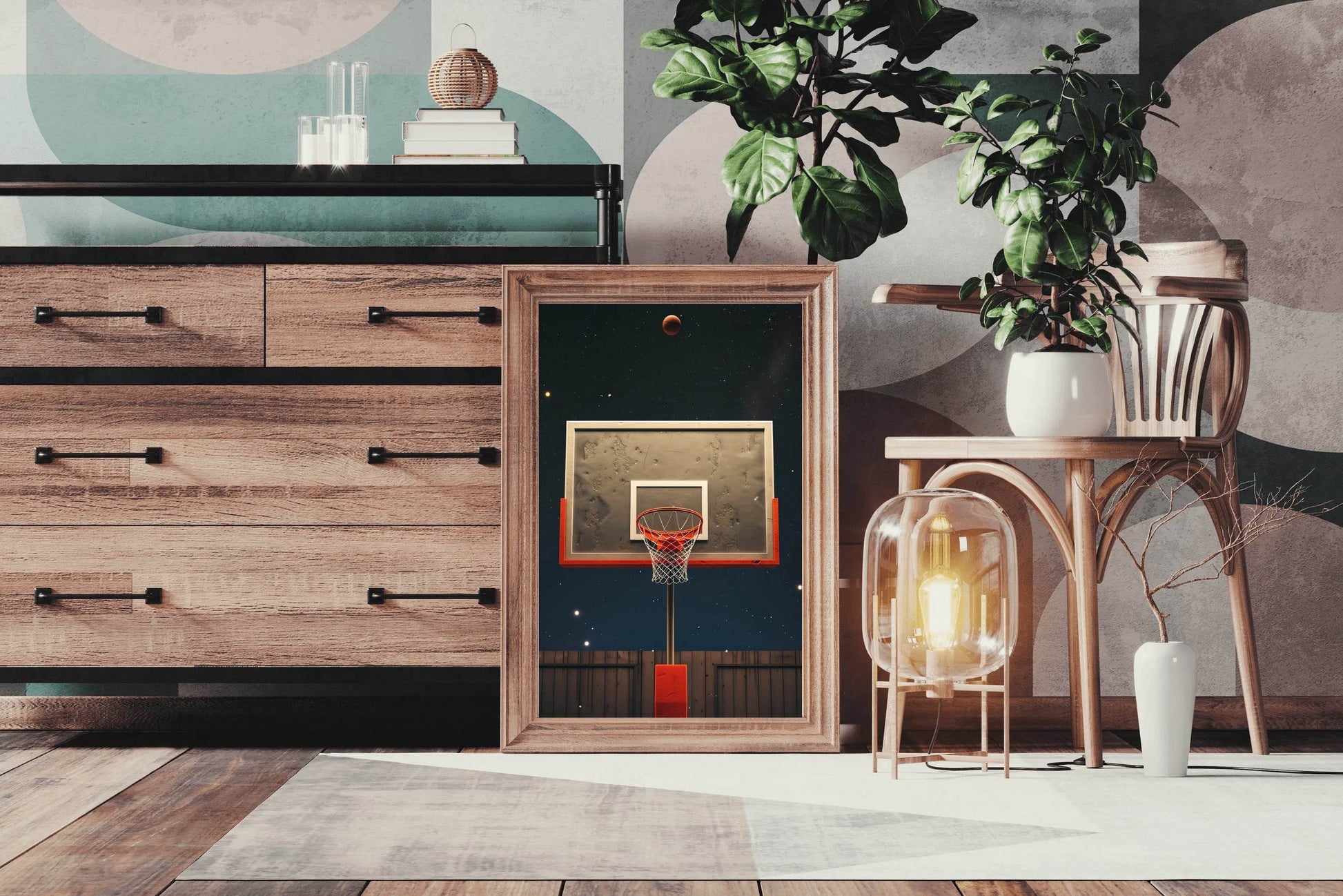 Master Flame Sports Aesthetic Wall Art Poster for Living Room, Home & Wall Decor - Basketball - beink online art store