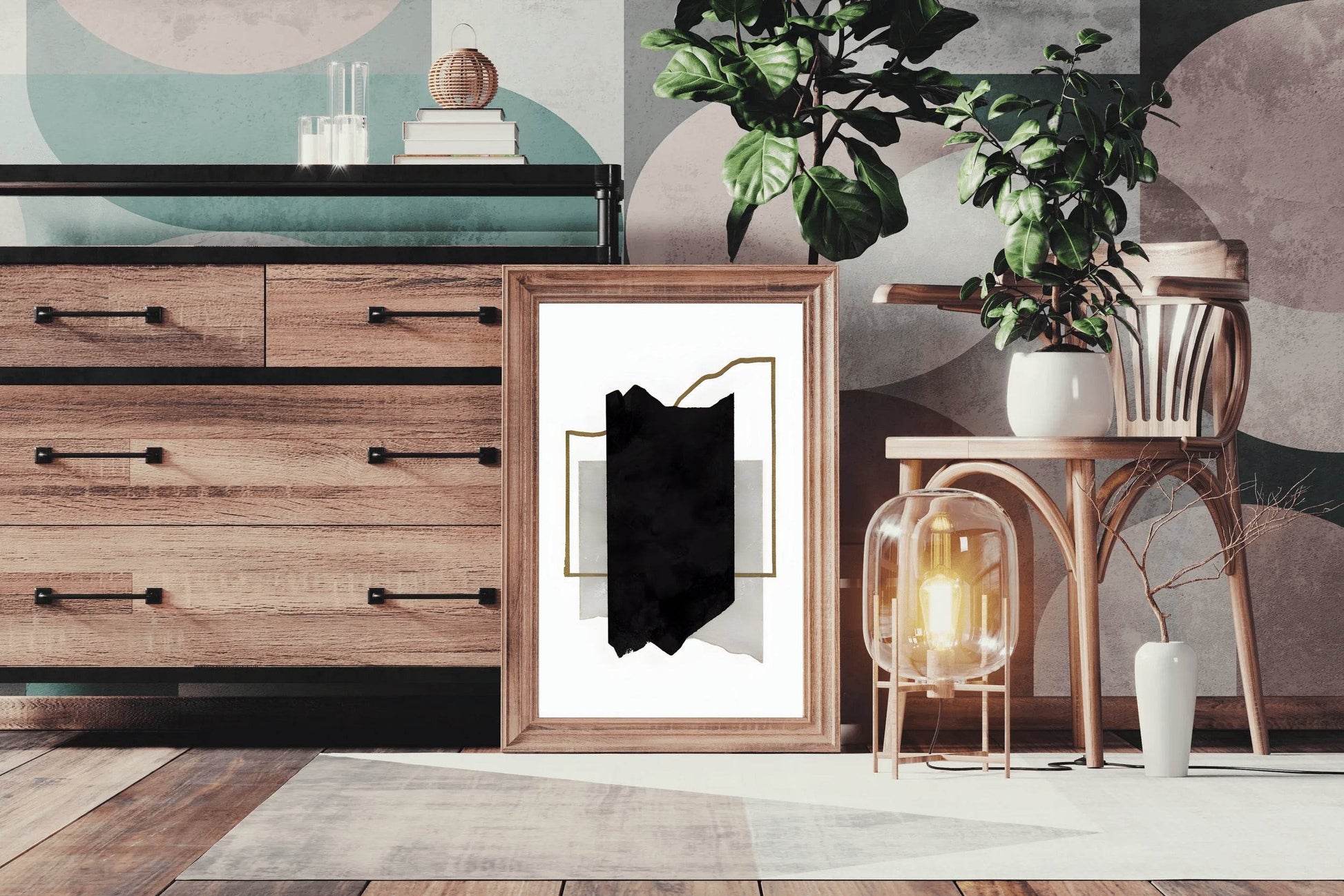 Black Framed Fragment Wall Art - beink online art store