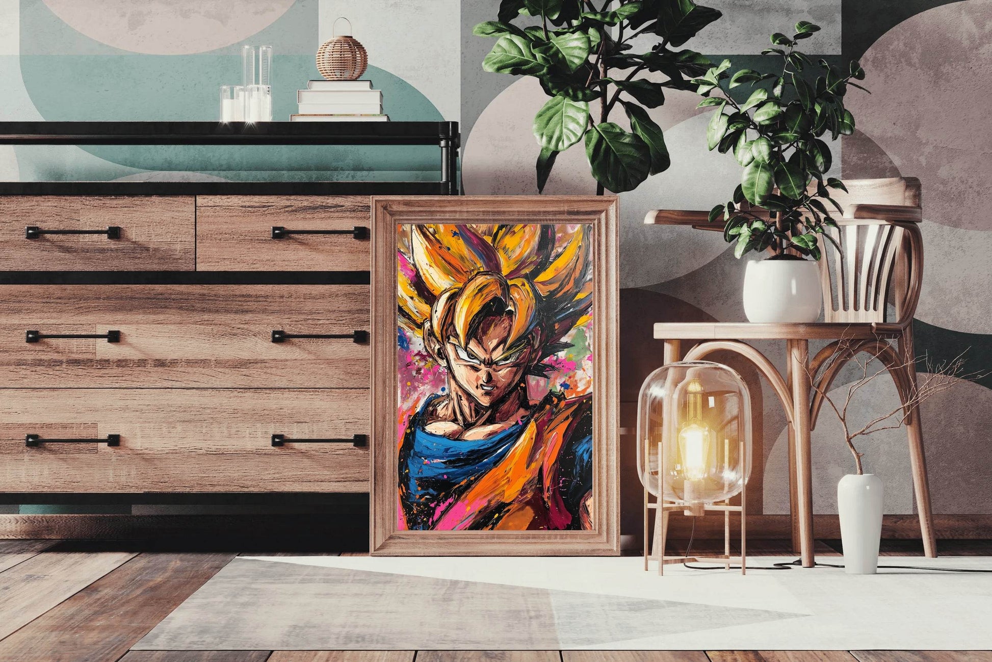 Painting of Goku- The Dragon Ball Series - beink online art store