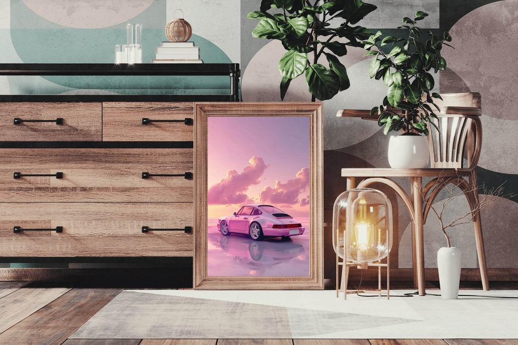 Porsche911 Pink Wall Art - beink online art store