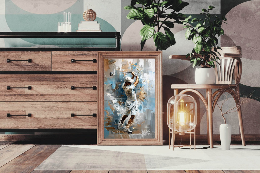 Master Flame Sports Aesthetic Wall Art Poster for Living Room, Home & Wall Decor Golf - beink online art store
