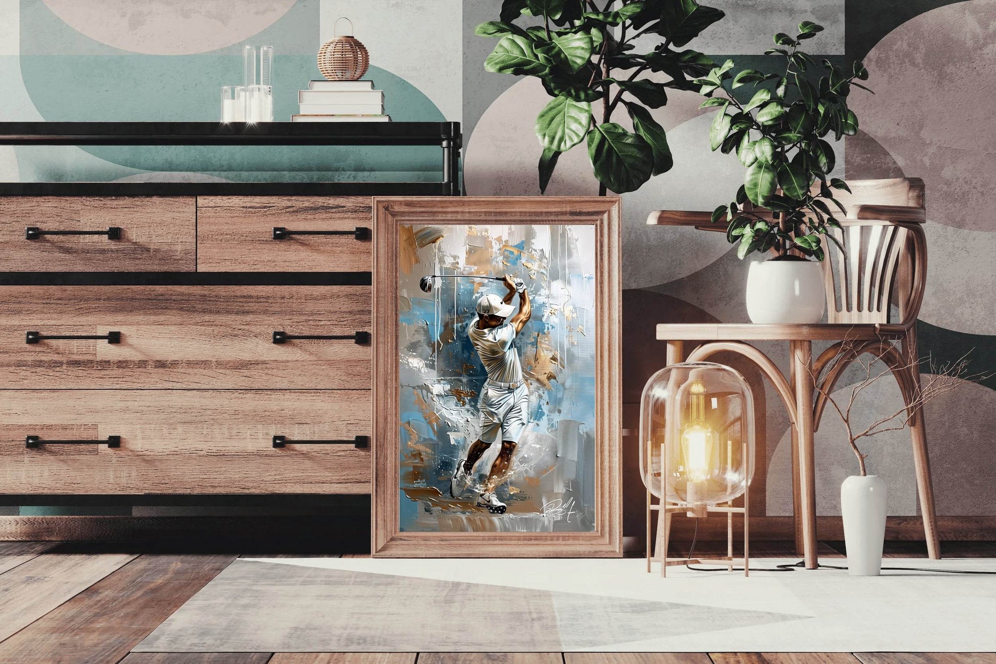 Master Flame Sports Aesthetic Wall Art Poster for Living Room, Home & Wall Decor Golf - beink online art store