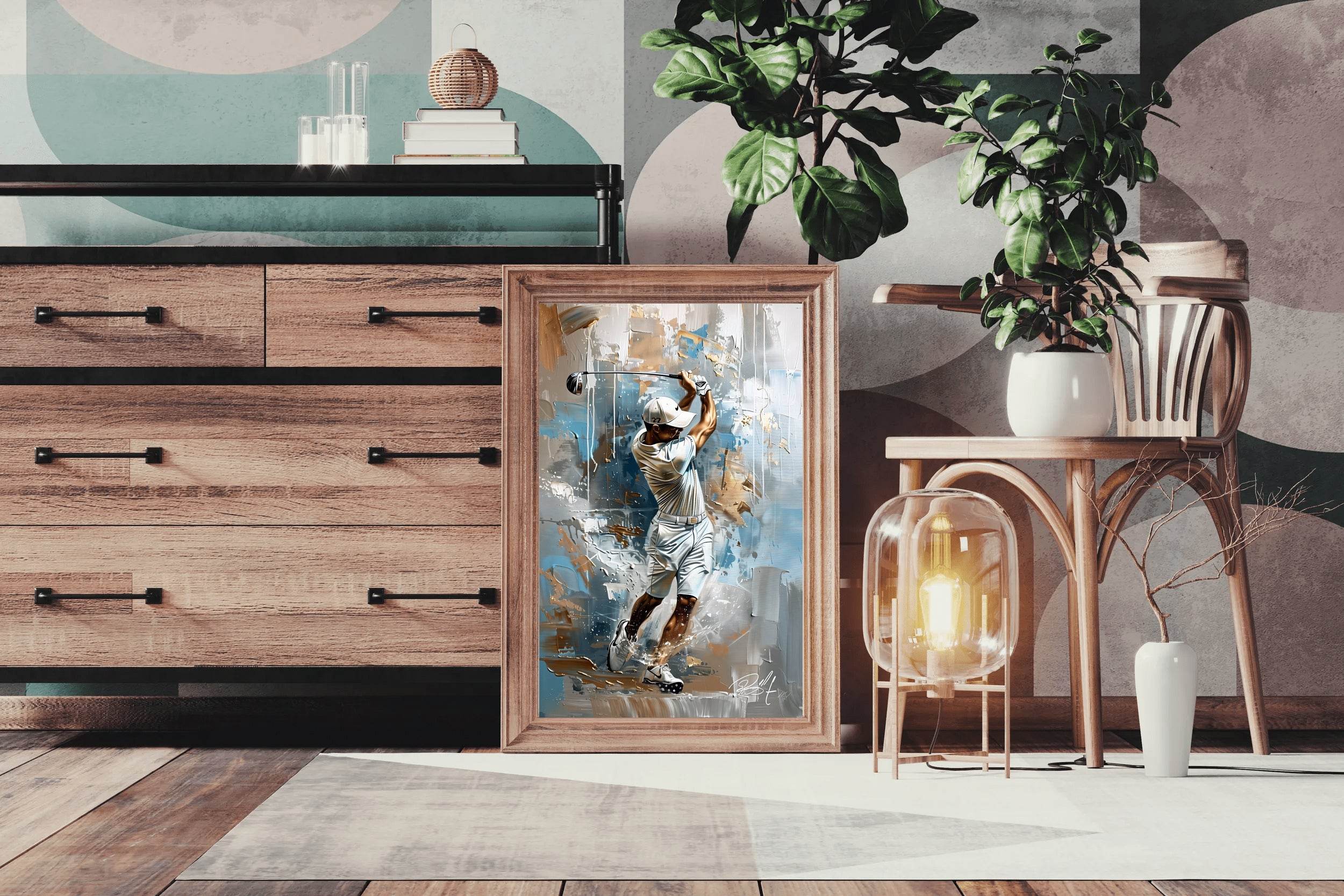 Master Flame Sports Aesthetic Wall Art Poster for Living Room, Home & Wall Decor Golf - beink online art store