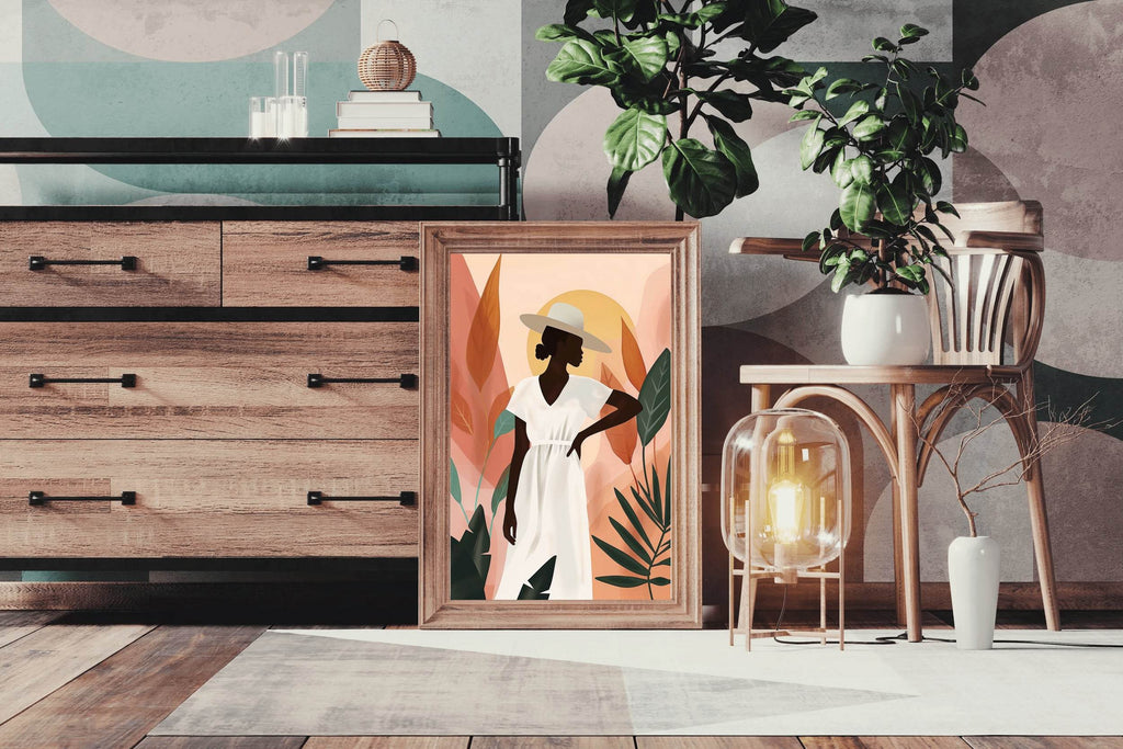 Flowers And Woman Wall Art - beink online art store