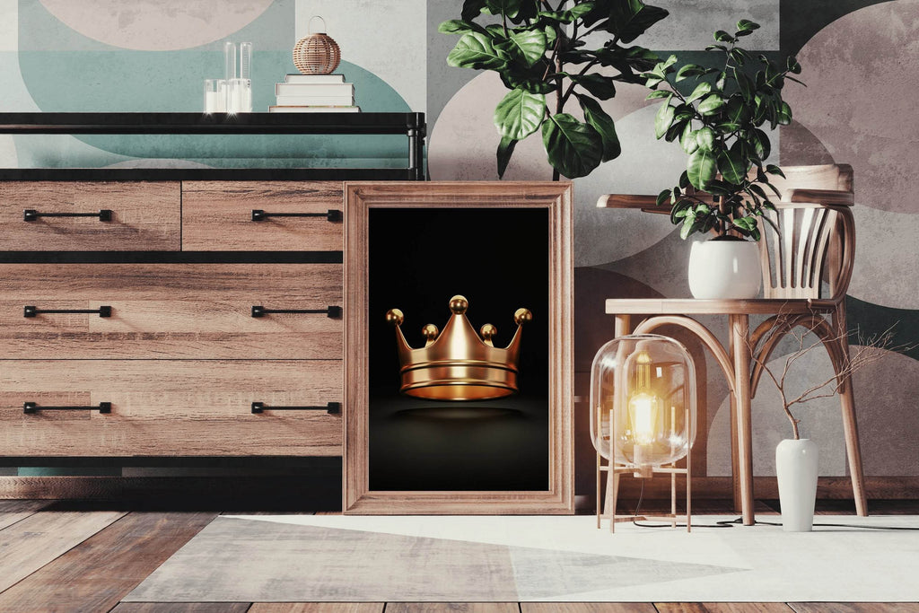 Gold Crown Wall Art - beink online art store