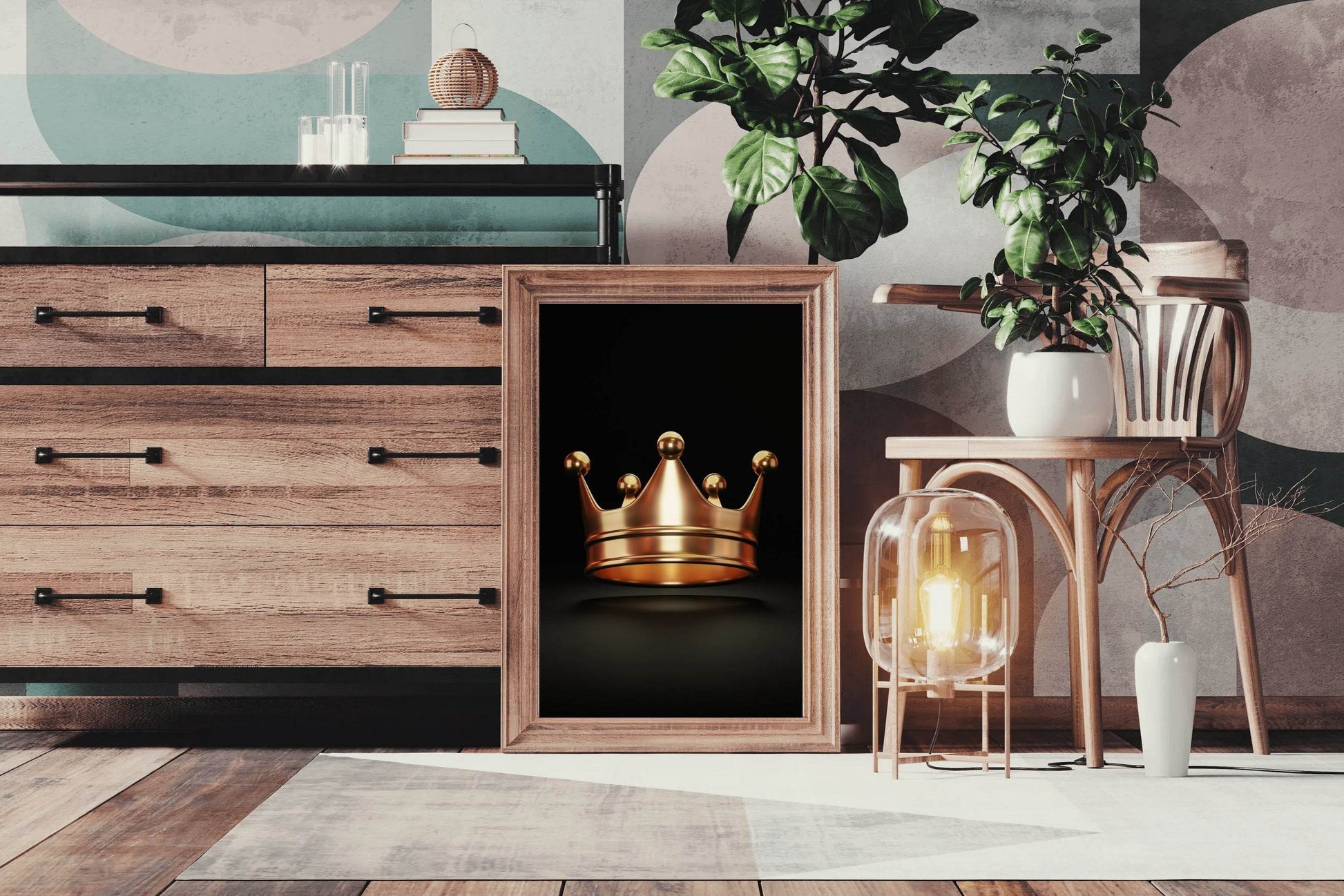 Gold Crown Wall Art - beink online art store