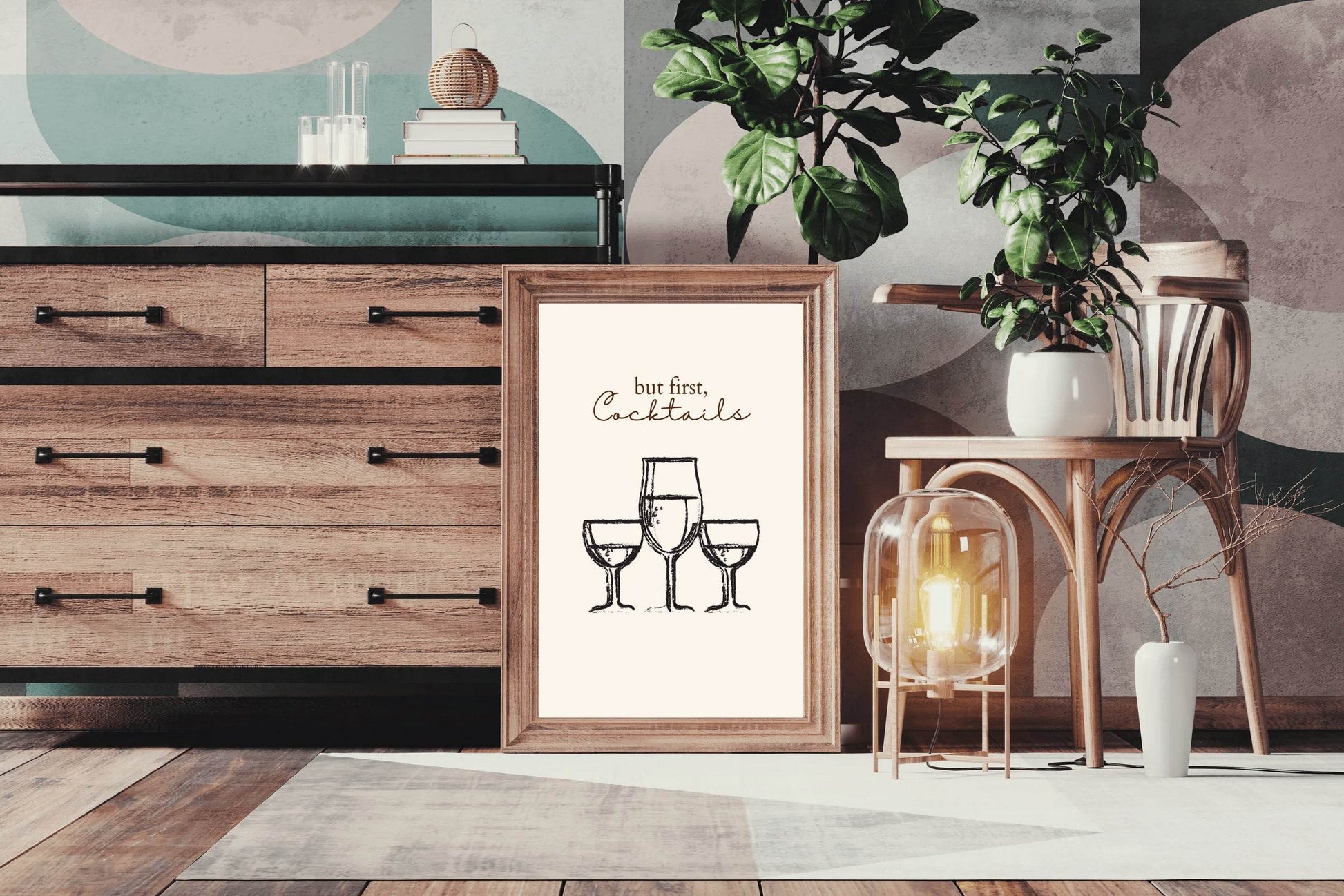 Different Sizes of Drinking Cups Wall Art - beink online art store