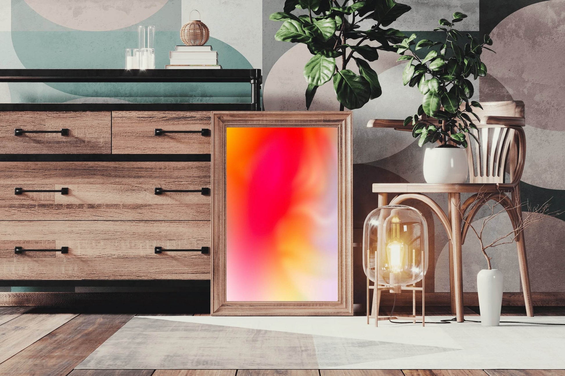 Fire Color Background Abstract Wall Art - beink online art store
