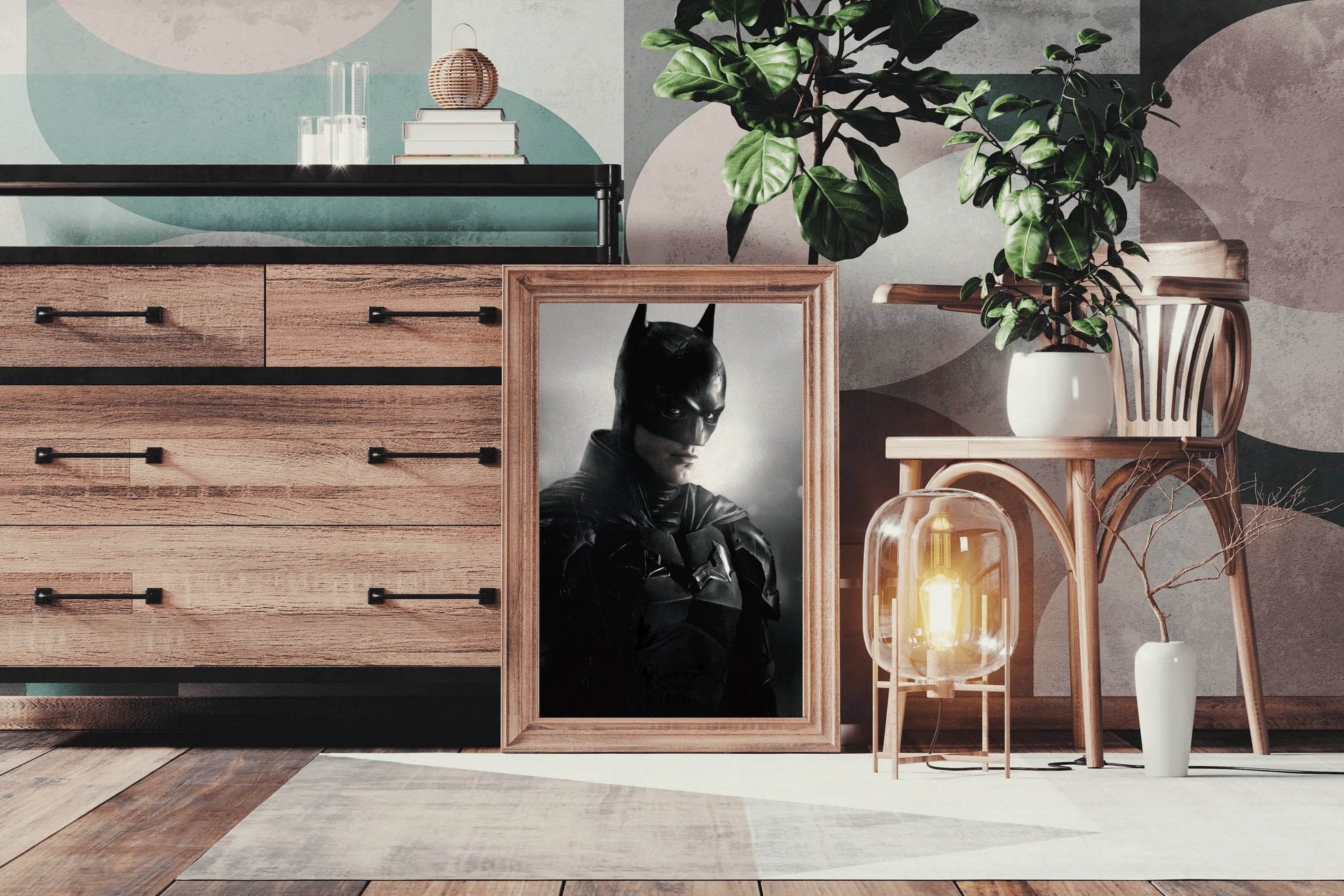 The Batman Black And white Wall Art - beink online art store