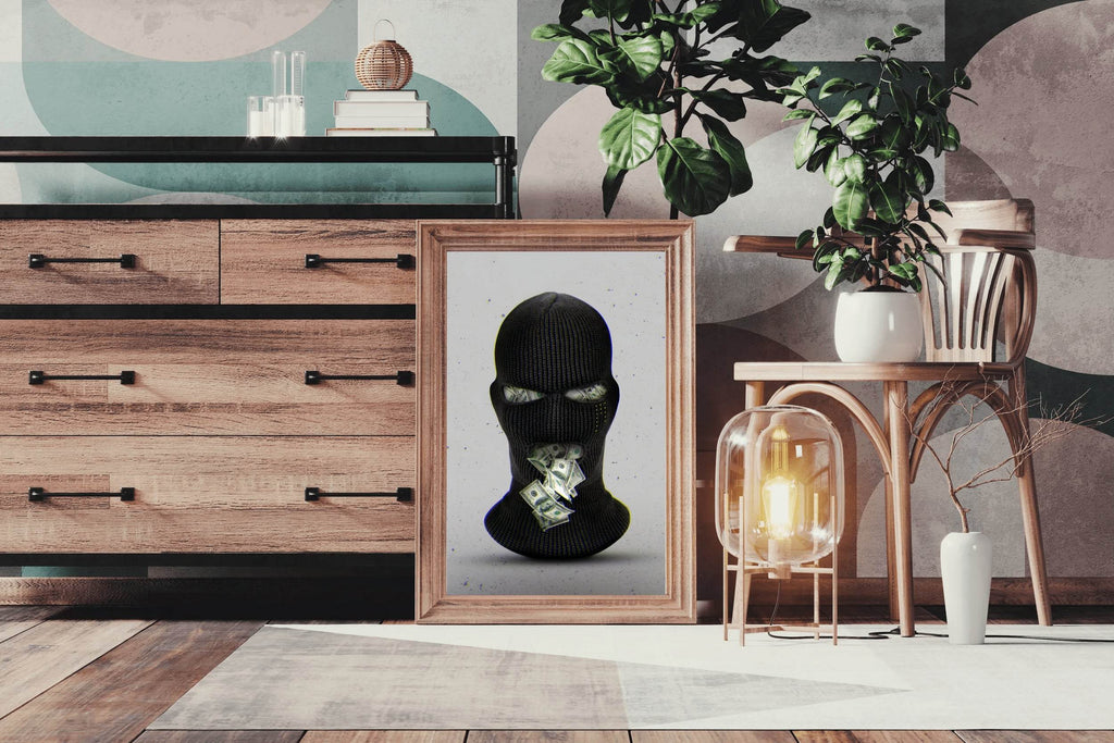 Full Face Balaclava Mask Wall Art - beink online art store