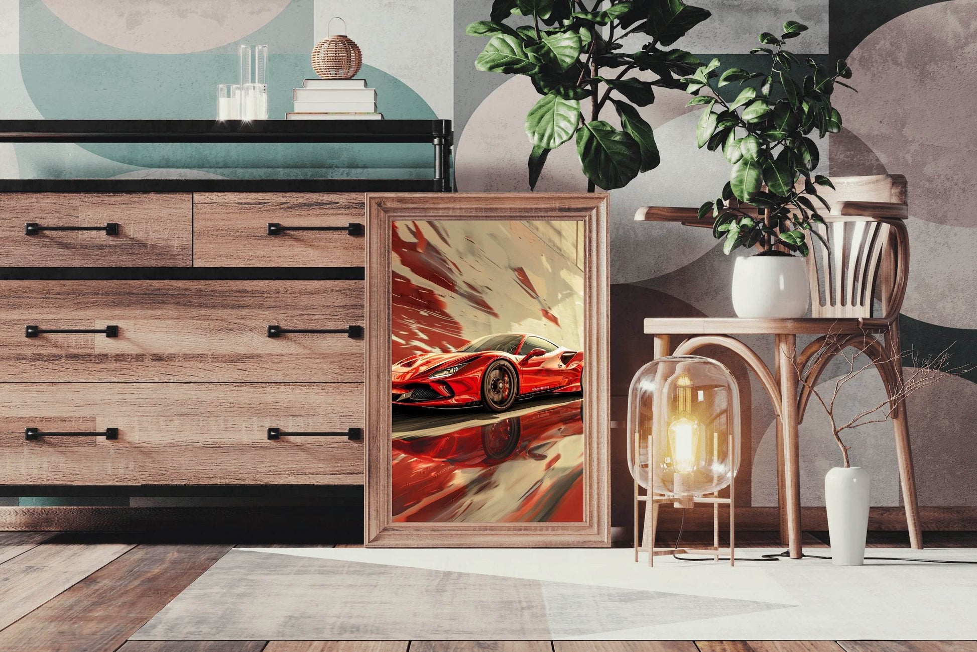 Red Ferrari F8 Wall Art - beink online art store