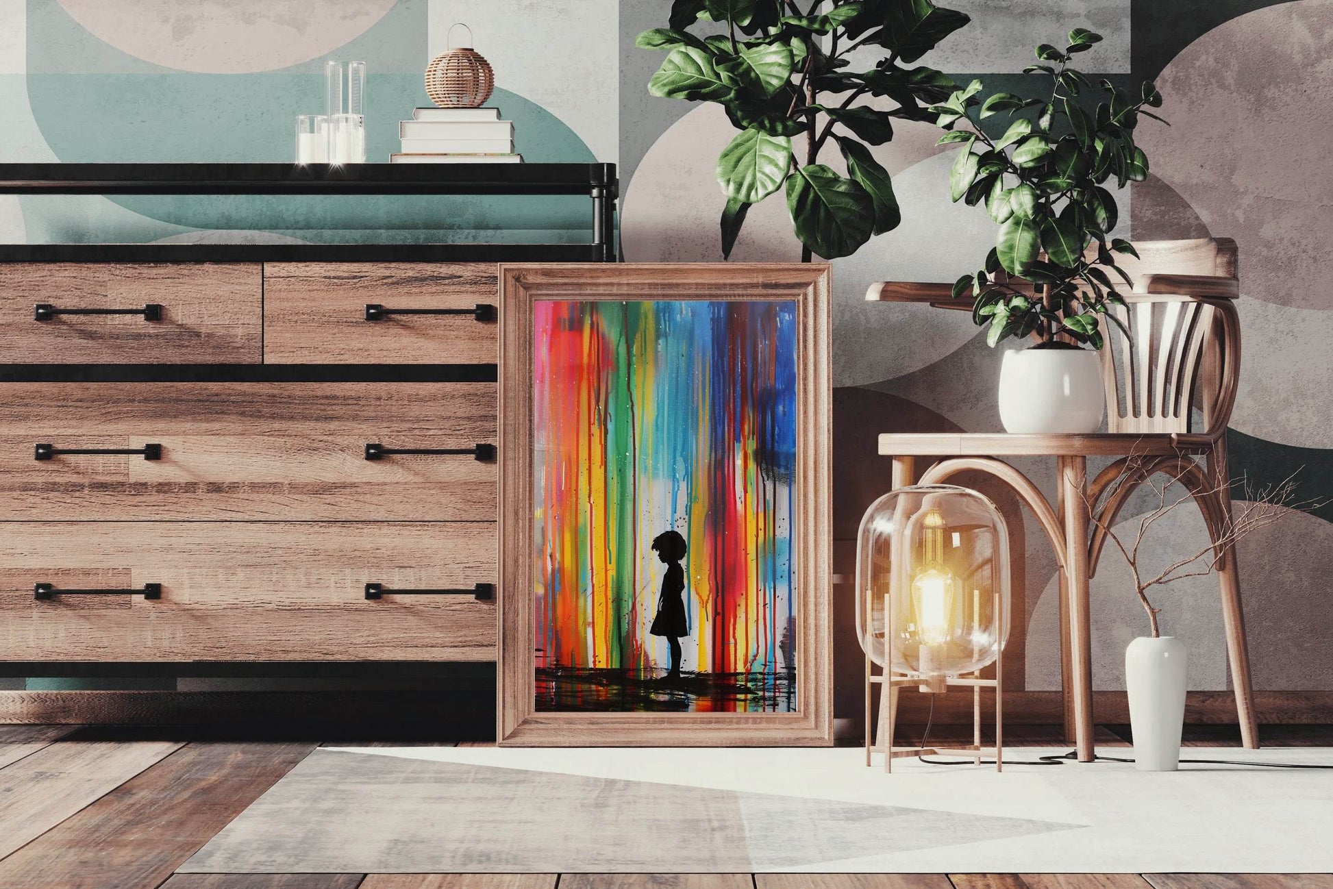 Standing Alone in a World of Color Wall Art - beink online art store