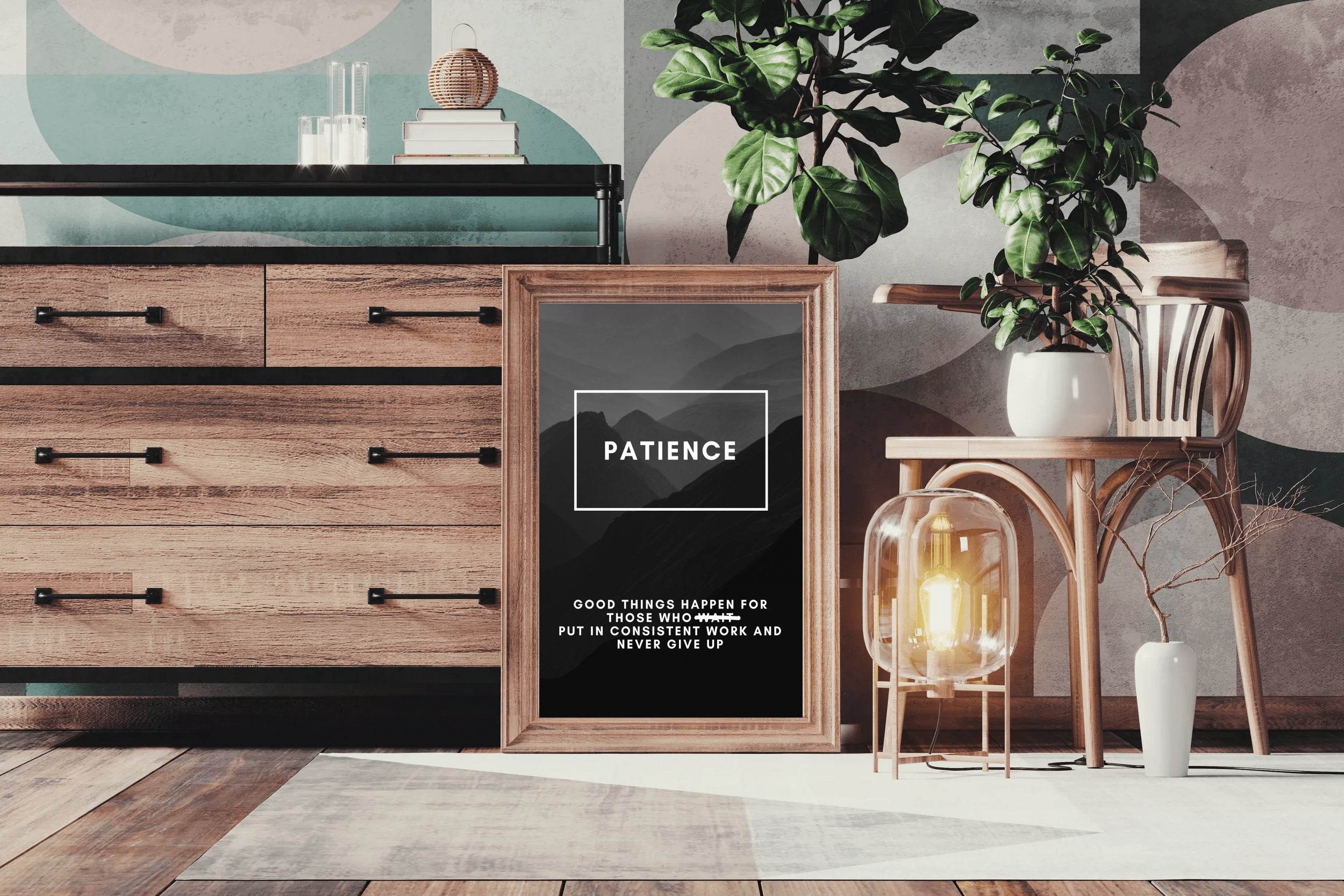 Patience Definition Motivational Wall Art - beink online art store