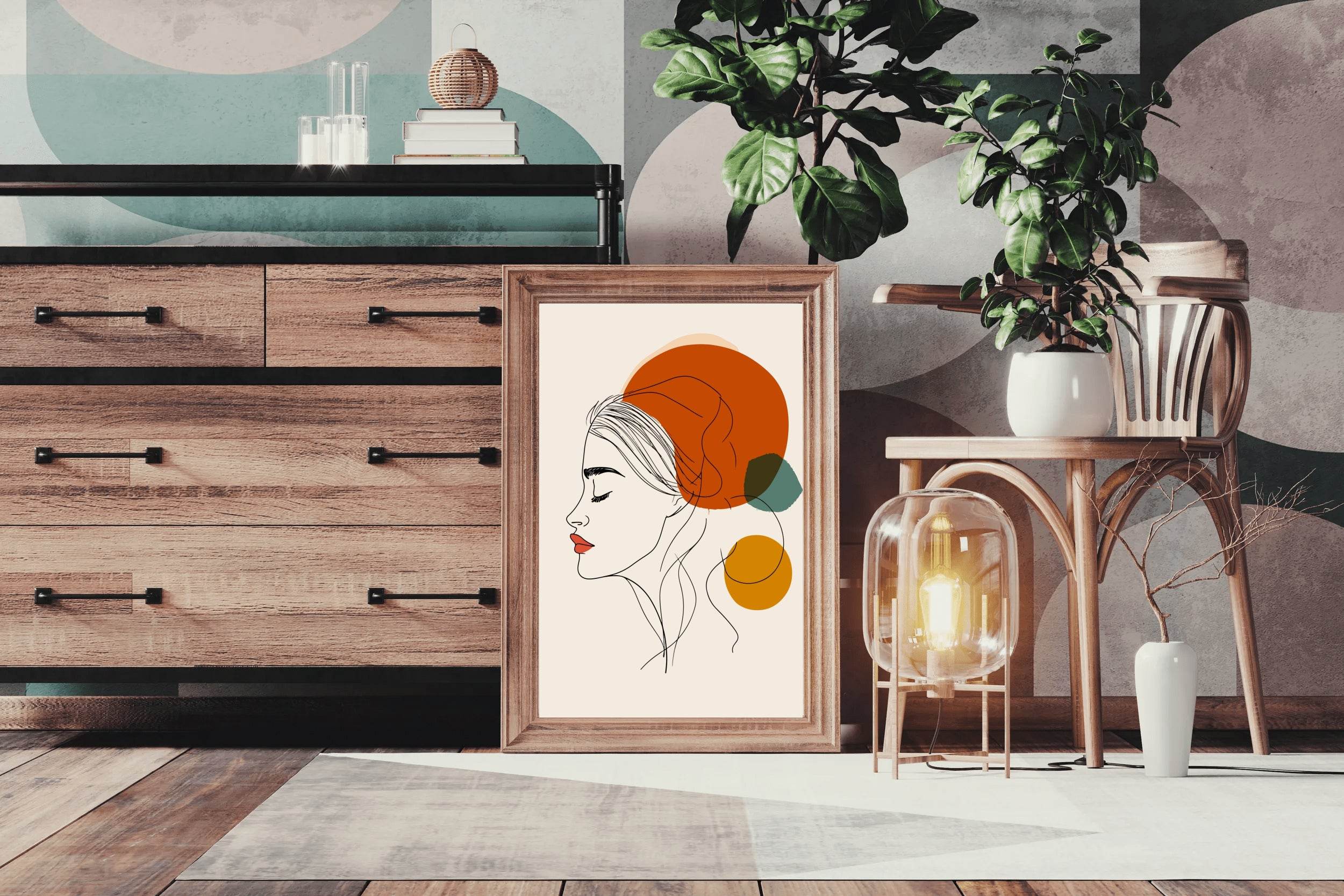 Woman With Colored Hair Wall Art - beink online art store