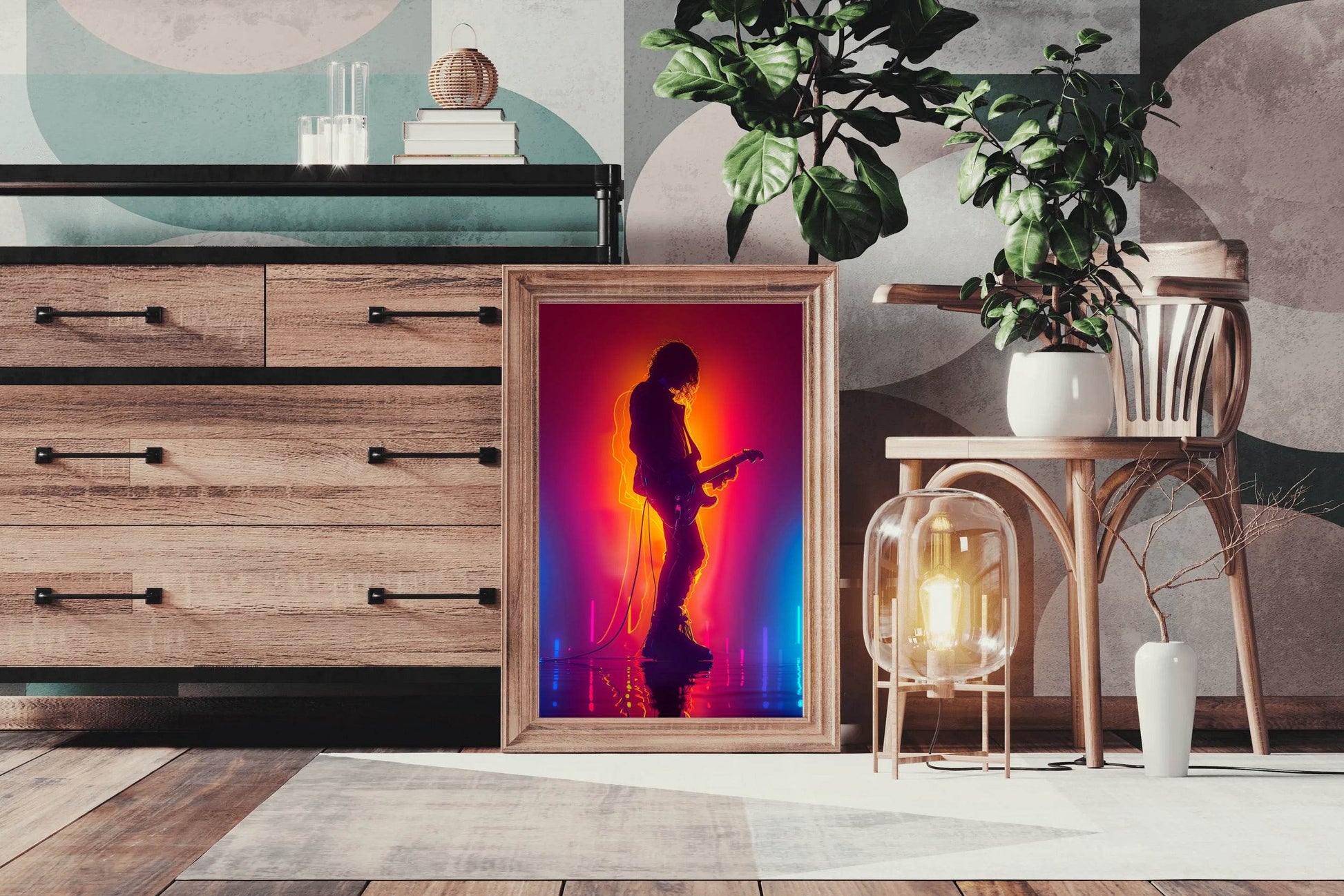 Guitarist In Concert Wall Art - beink online art store