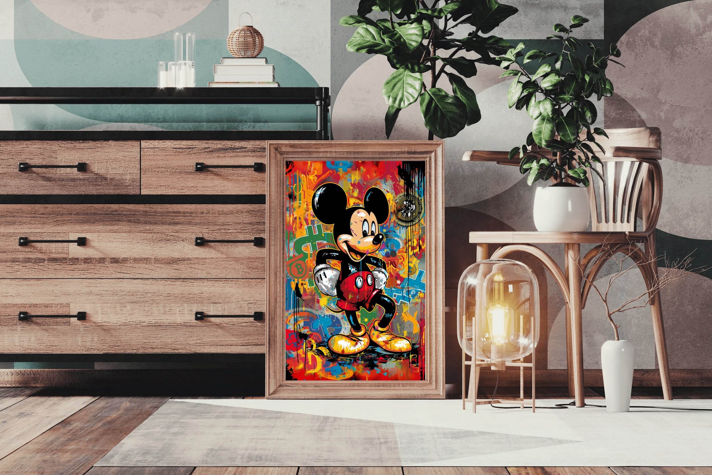 Watecolor Mickey Mouse Wall Art - beink online art store