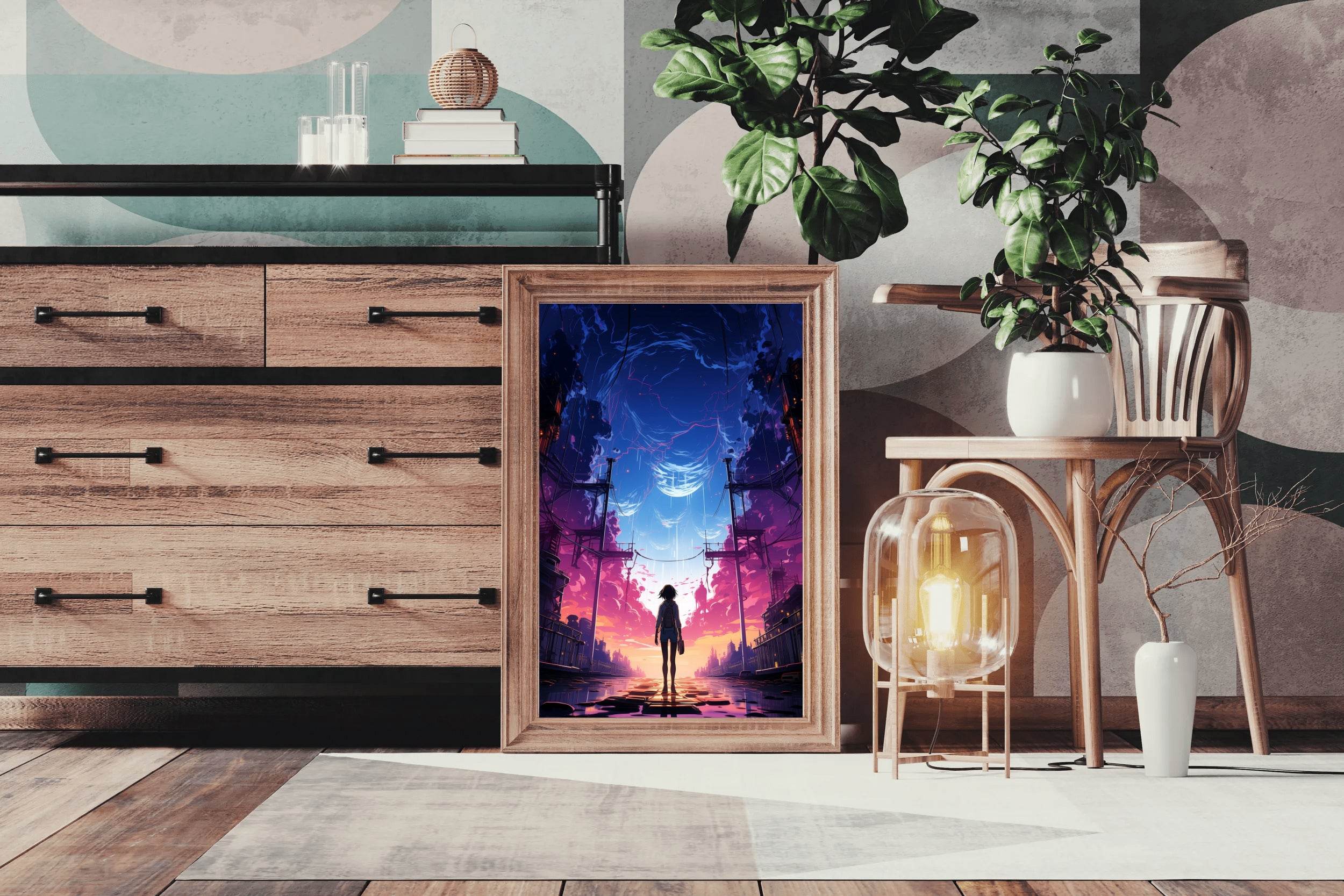 Fantasy Anime Storm Wall Art - beink online art store
