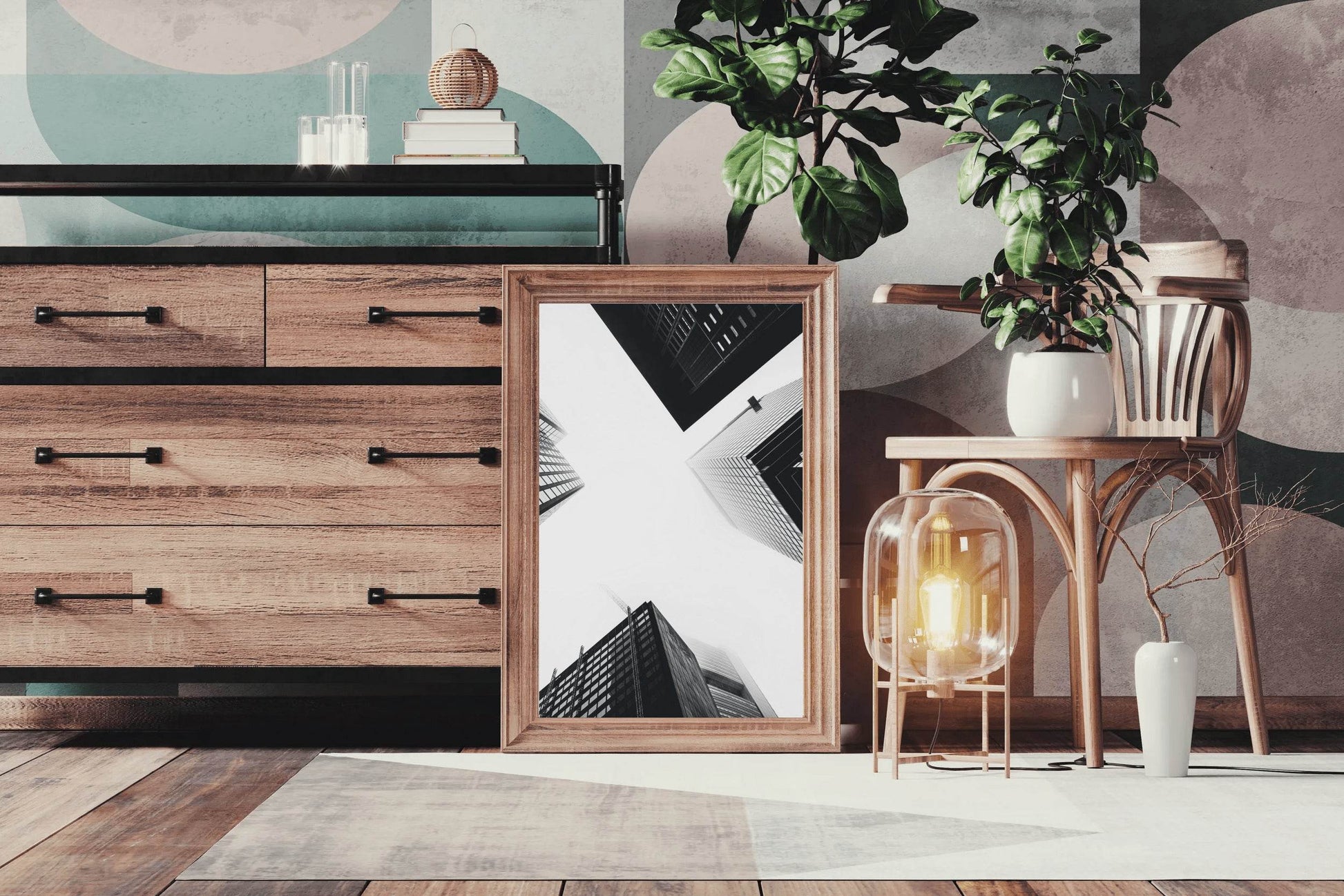 High Rise Building Black & White Wall Art - beink online art store