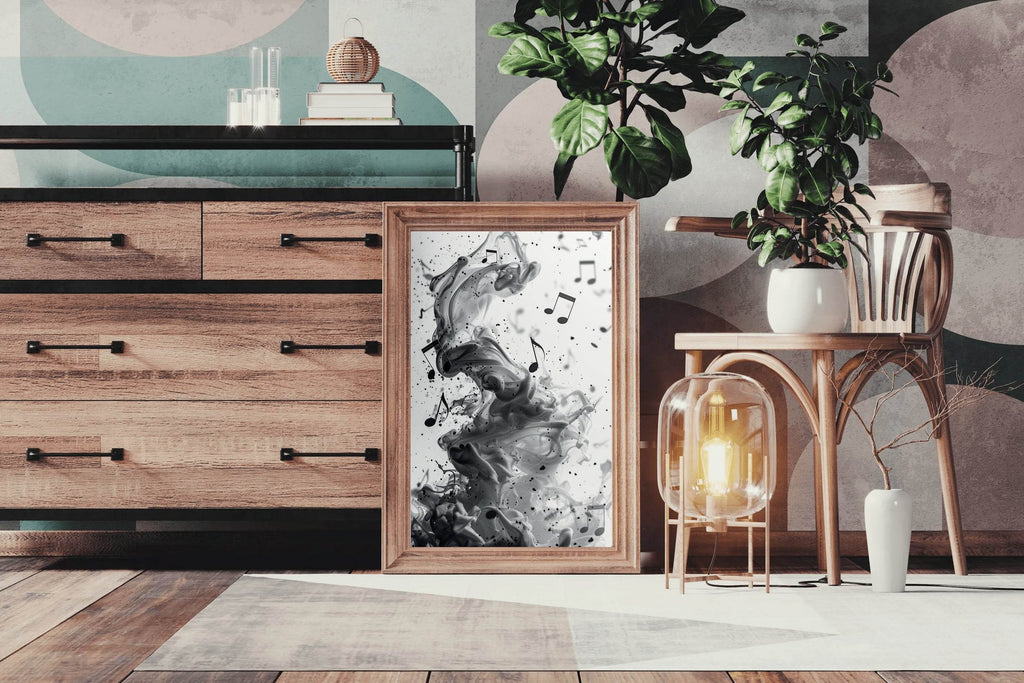 Flying Musical Notes Wall Art - beink online art store