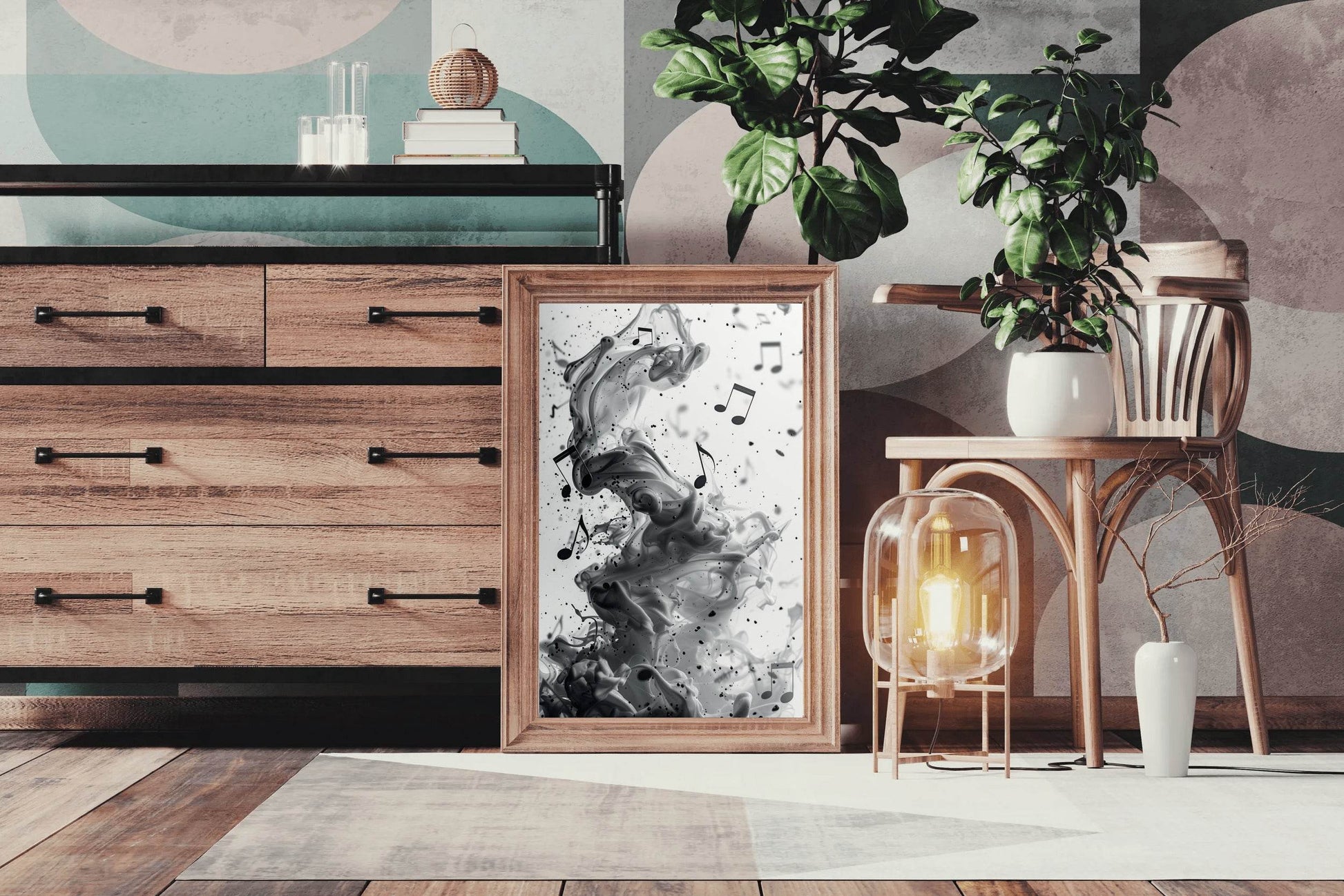 Flying Musical Notes Wall Art - beink online art store