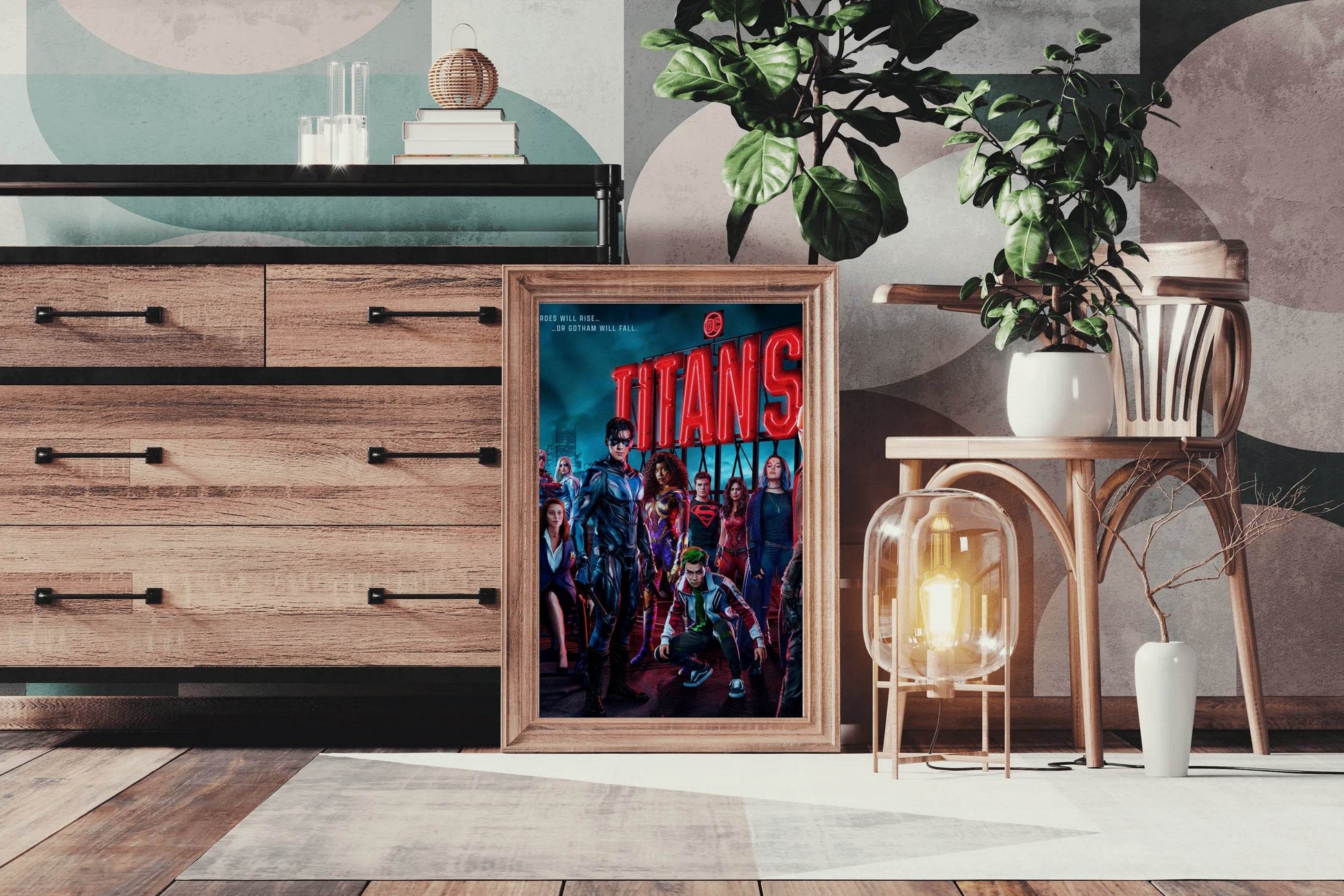 TITANS Heros on Roof Wall Art - beink online art store