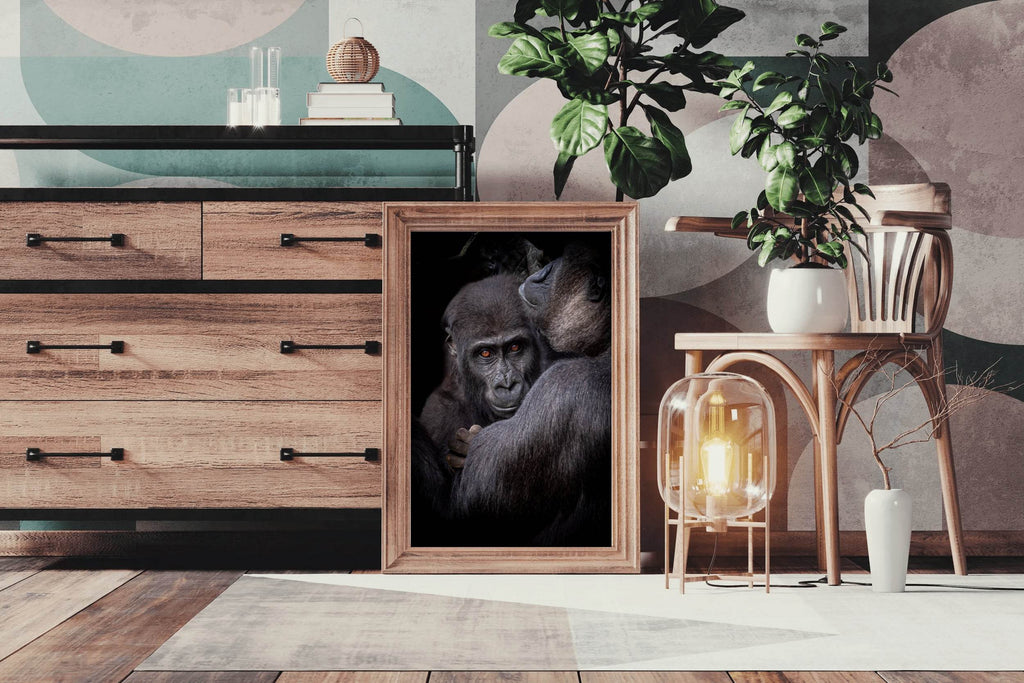 Picture of Baby Gorilla With Mother Wall Art - beink online art store