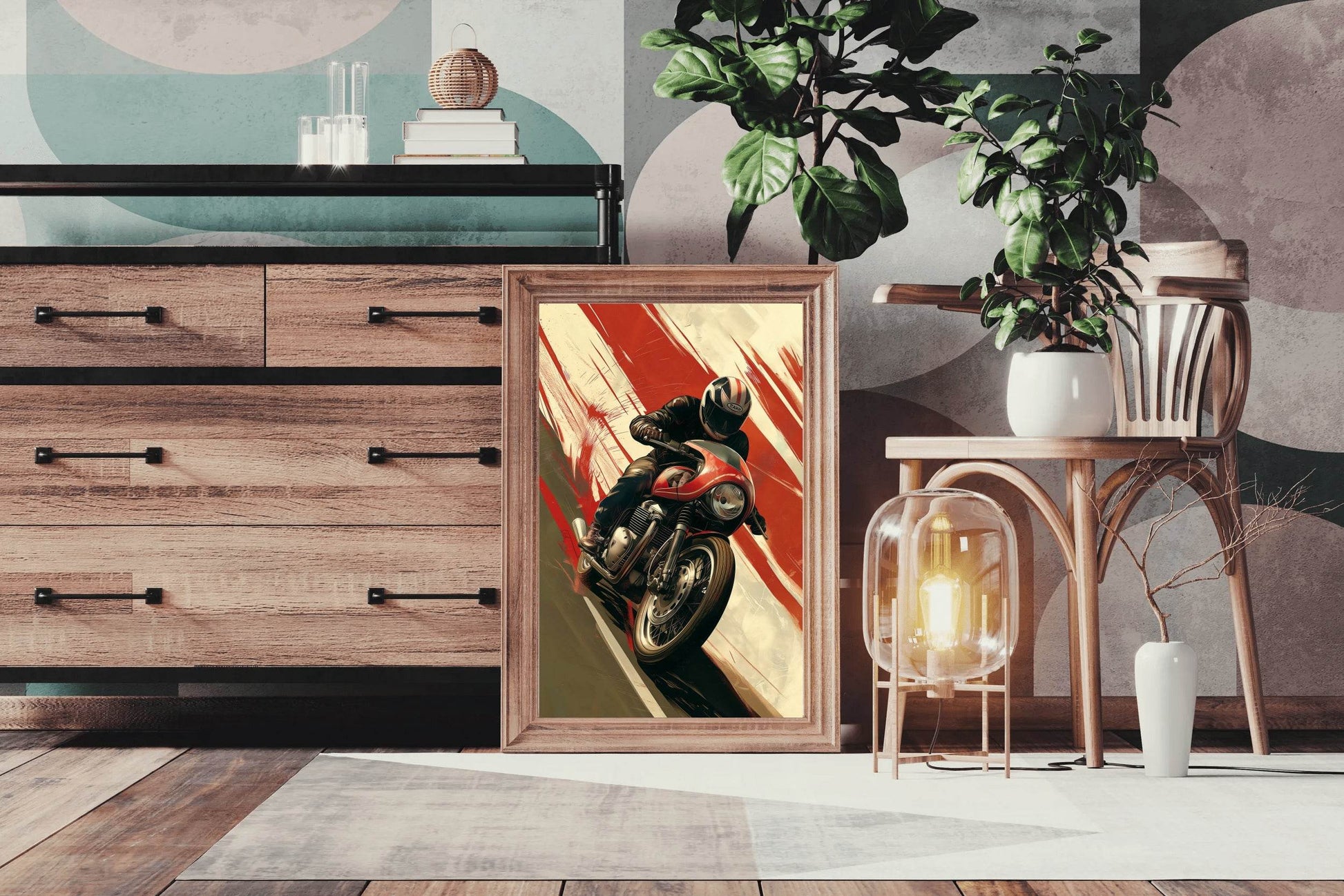 Motorcycle Race Wall Art - beink online art store