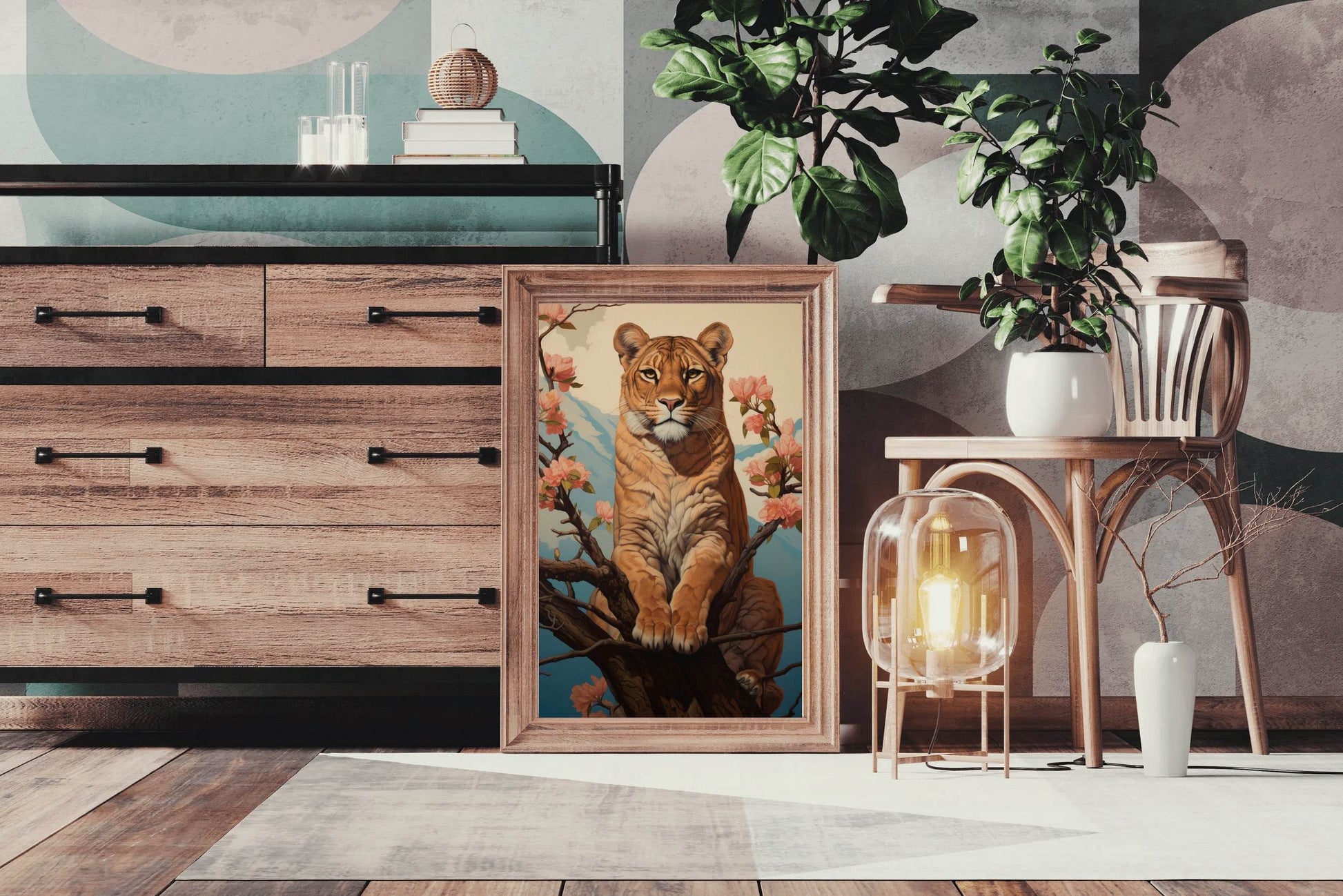 Painting of Lion Animal Wall Art - beink online art store