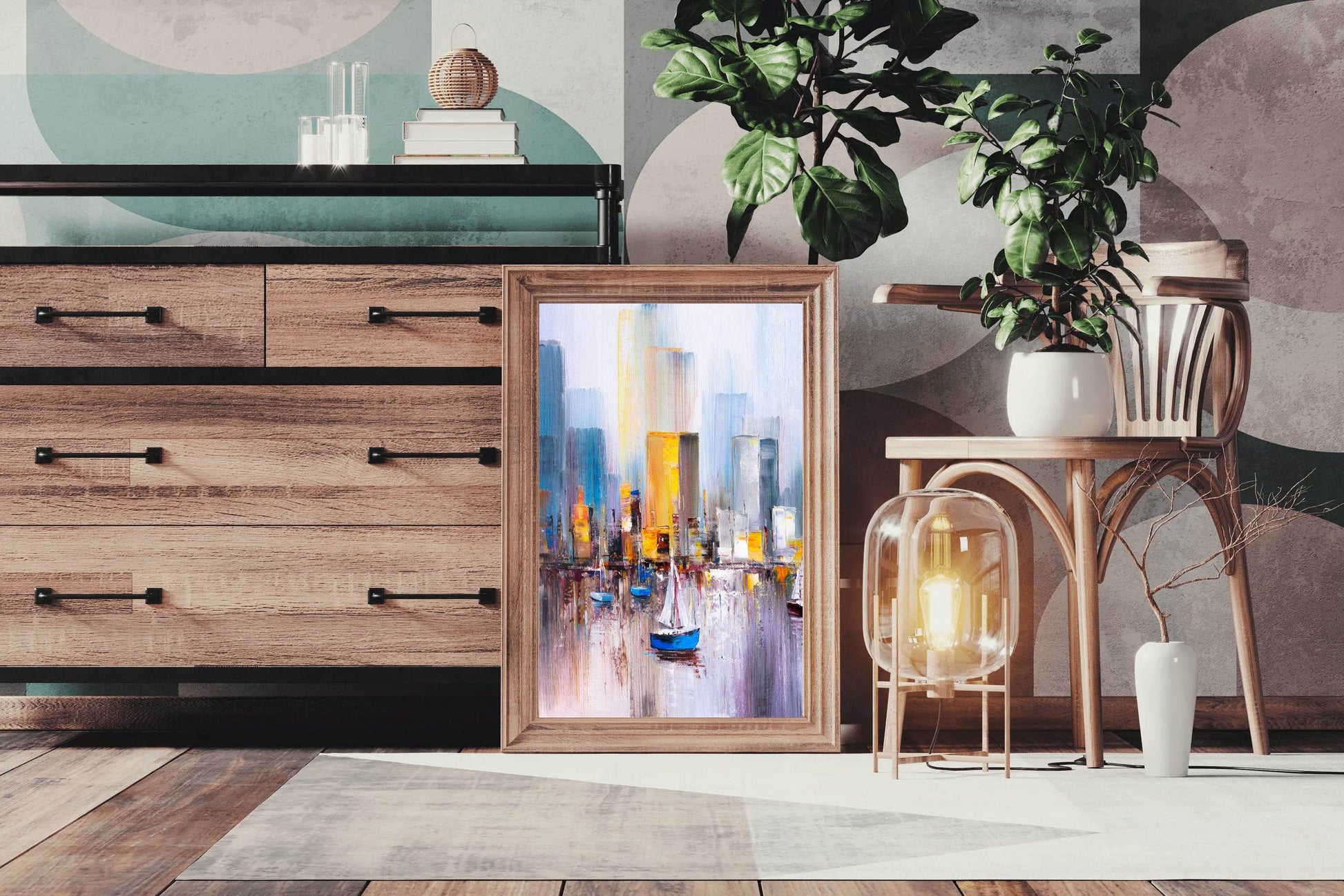 Boating Oil Painting Wall Art - beink online art store