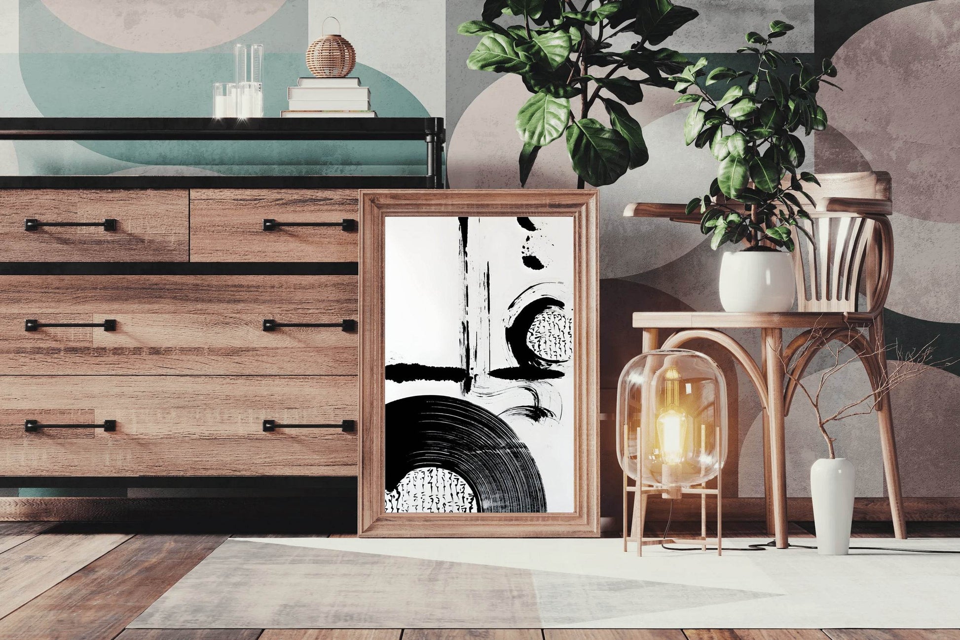 Ink Blot and Circular Dance Modern Wall Art - beink online art store
