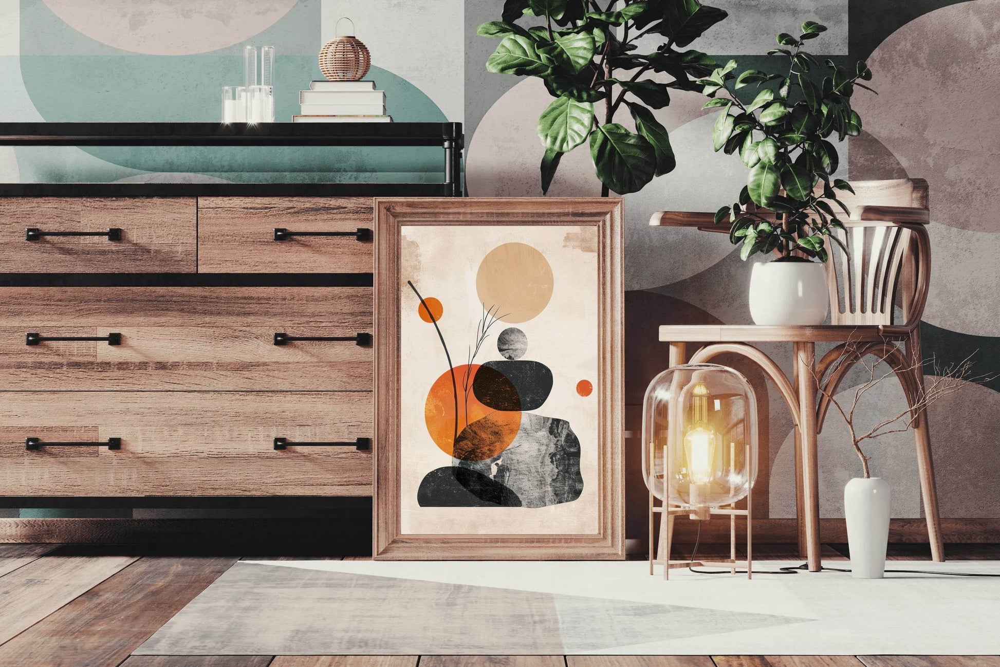 Boho Shapes Abstract Wall Art - beink online art store