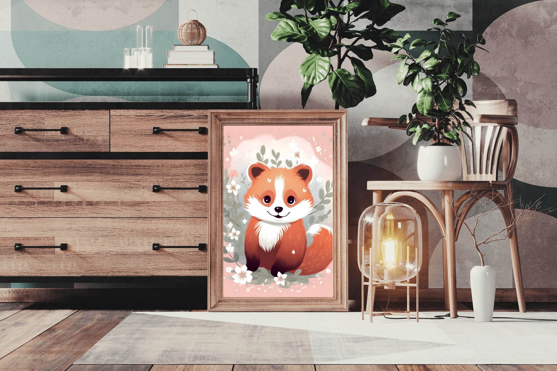 Cartoonish Fox With a Friendly Expression - beink online art store