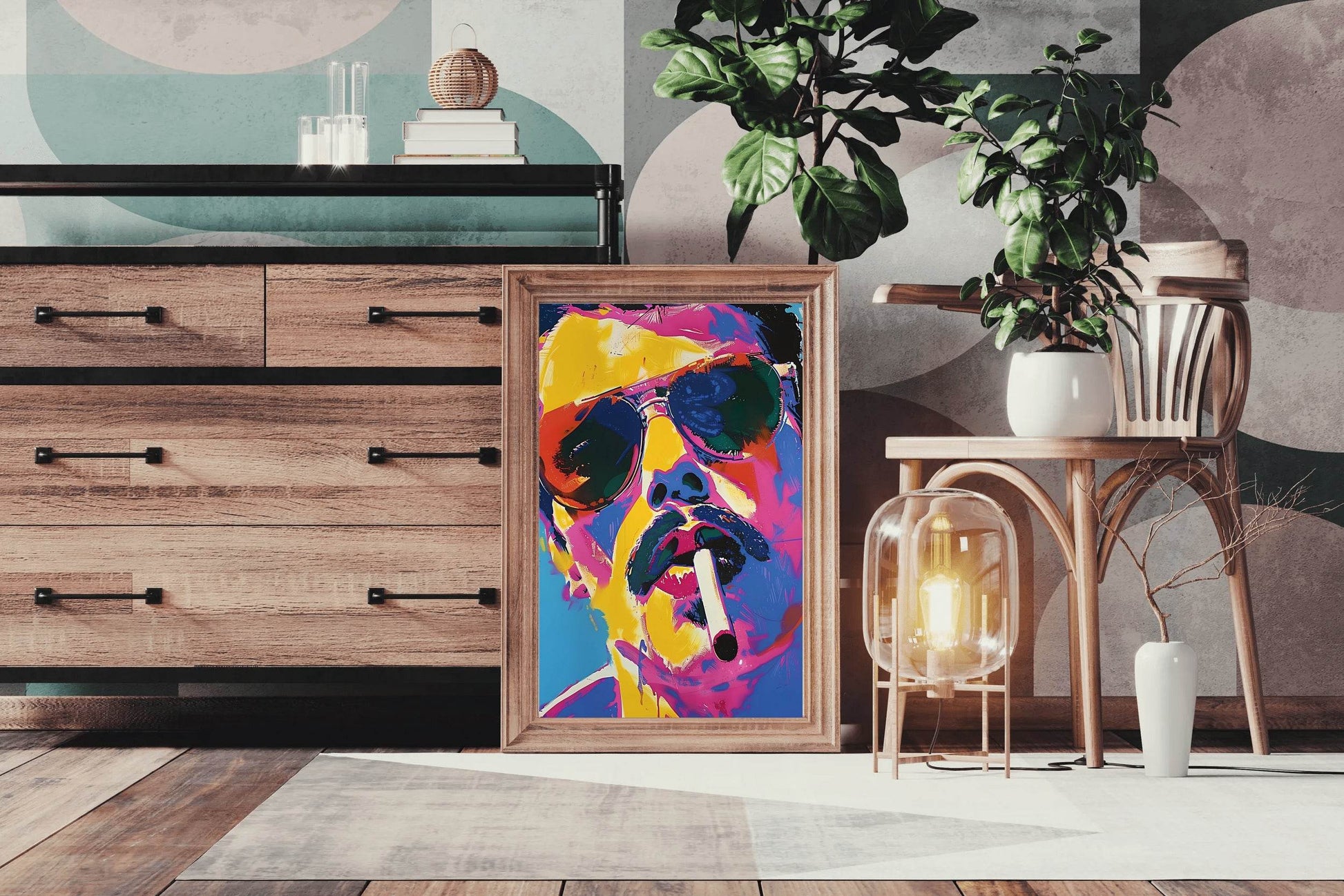 Bold Portrait Colorful Man Wall Art - beink online art store