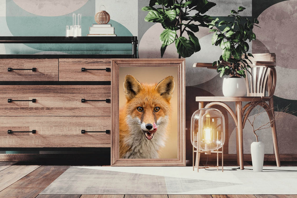 Japanese Red Fox Animal Wall Art - beink online art store