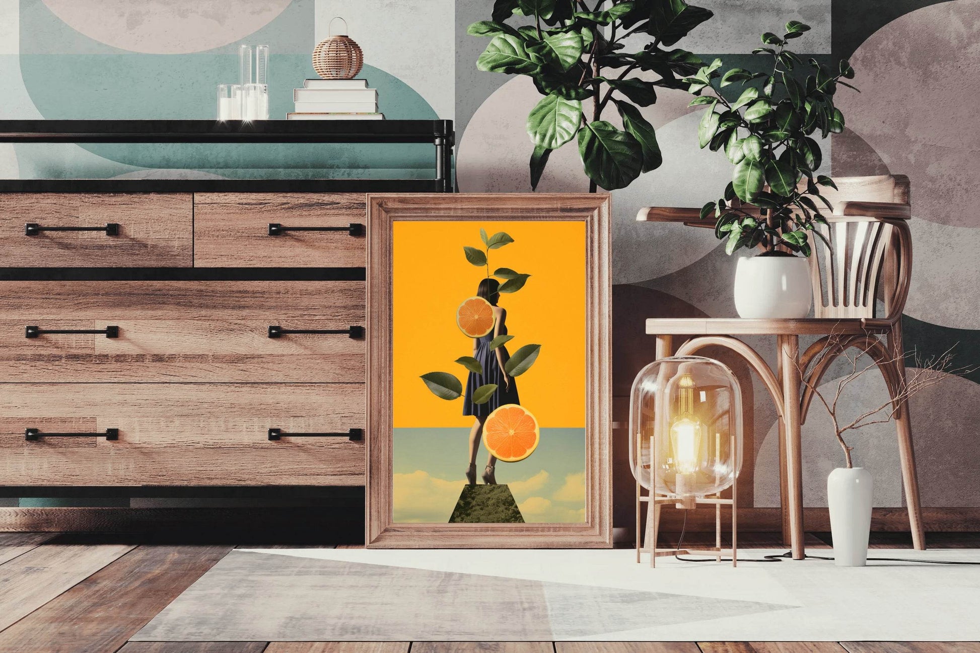 Modern Elegant Lady Abstract Wall Art - beink online art store
