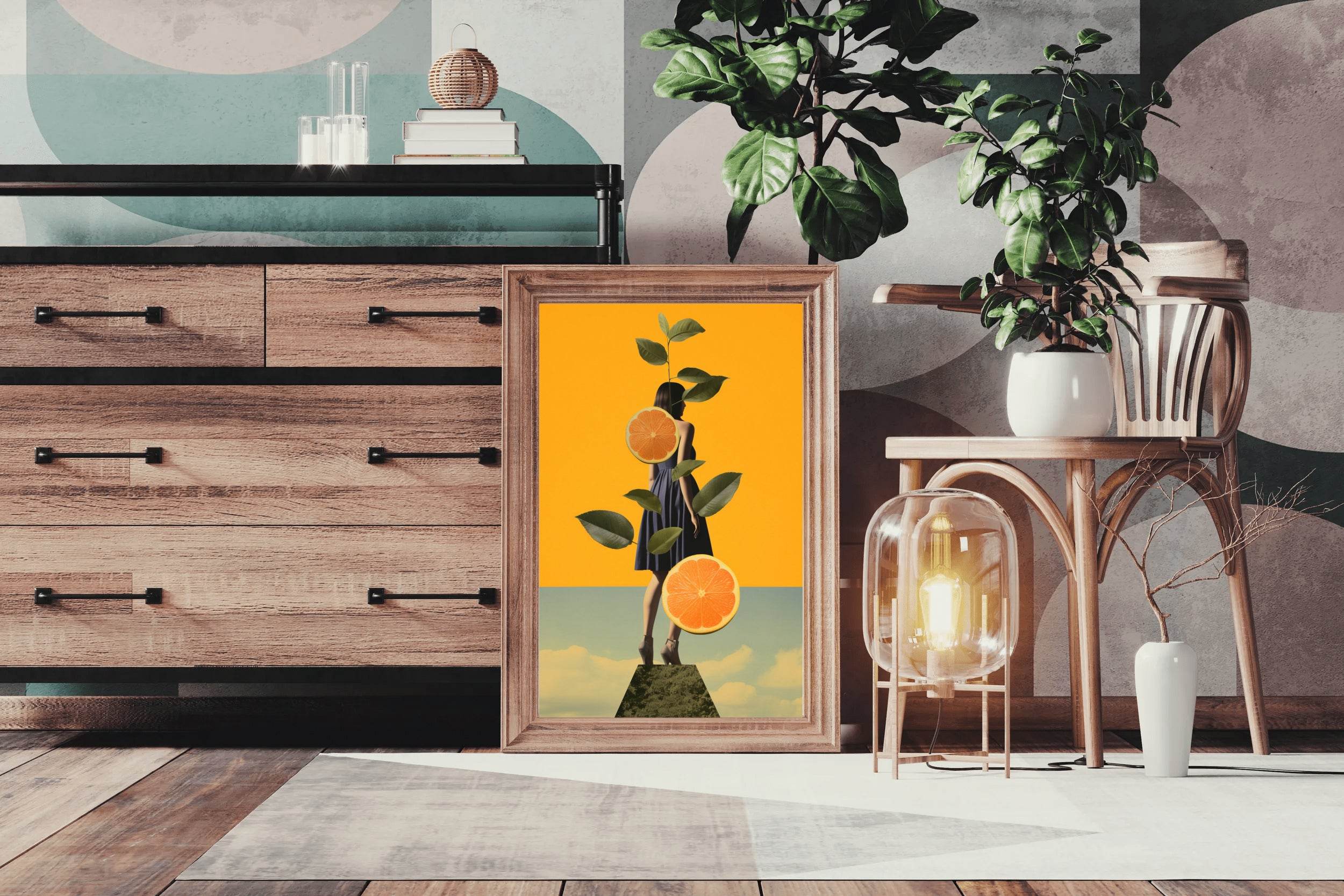 Modern Elegant Lady Abstract Wall Art - beink online art store