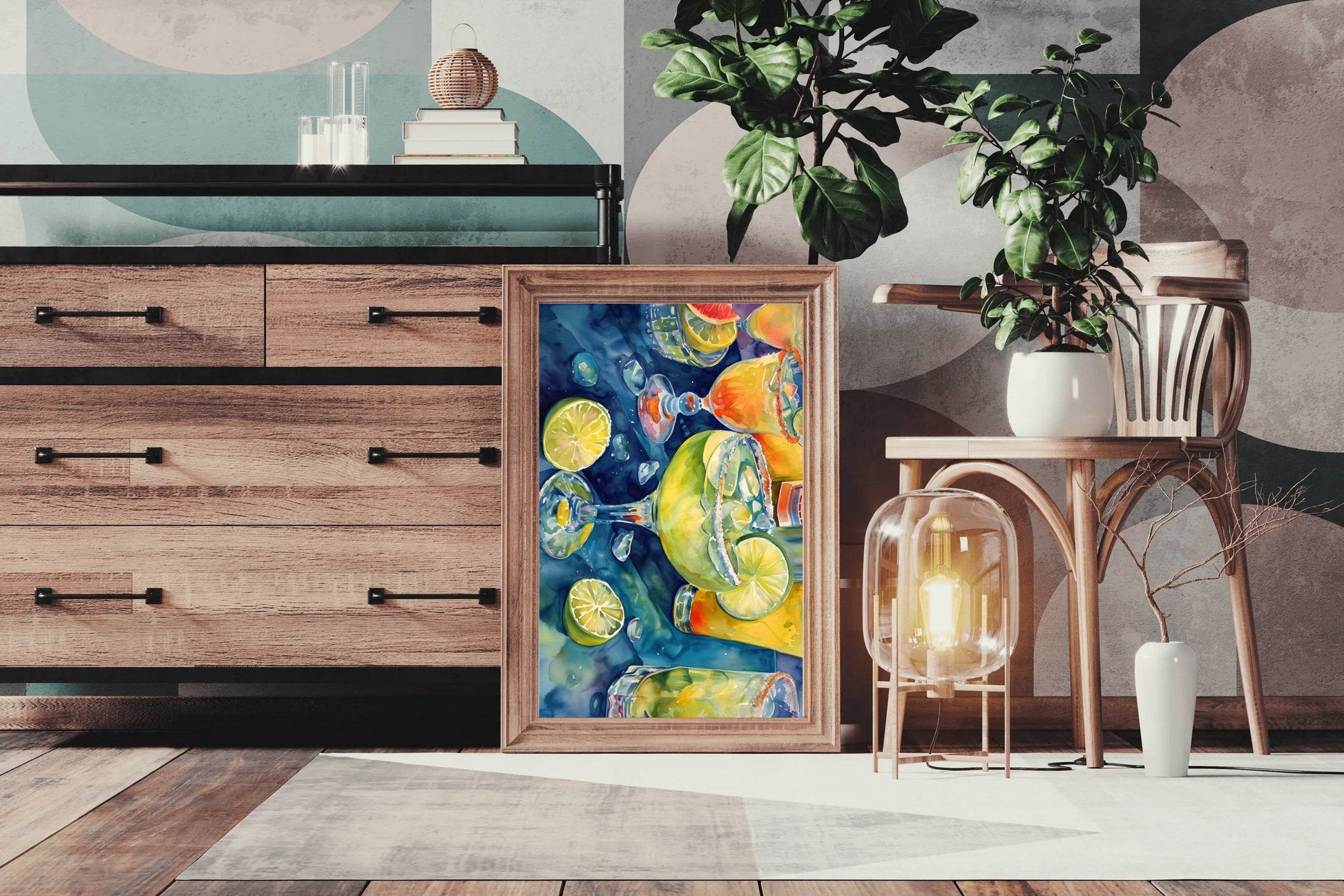 Watercolor Painting of Lemonade Drink - beink online art store