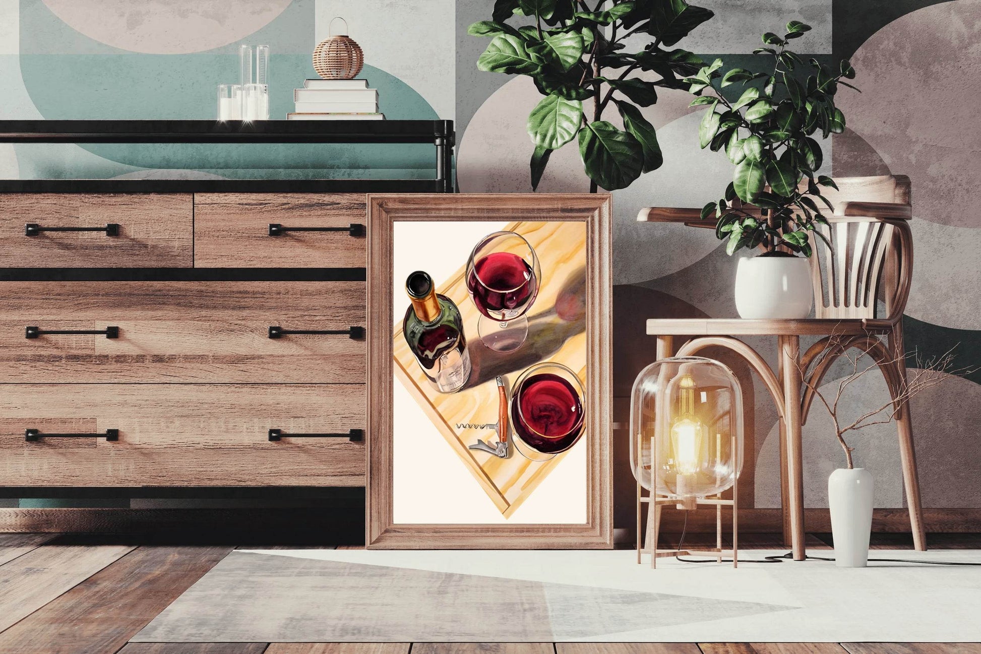 Glass of Champagne and Wine Wall Art - beink online art store
