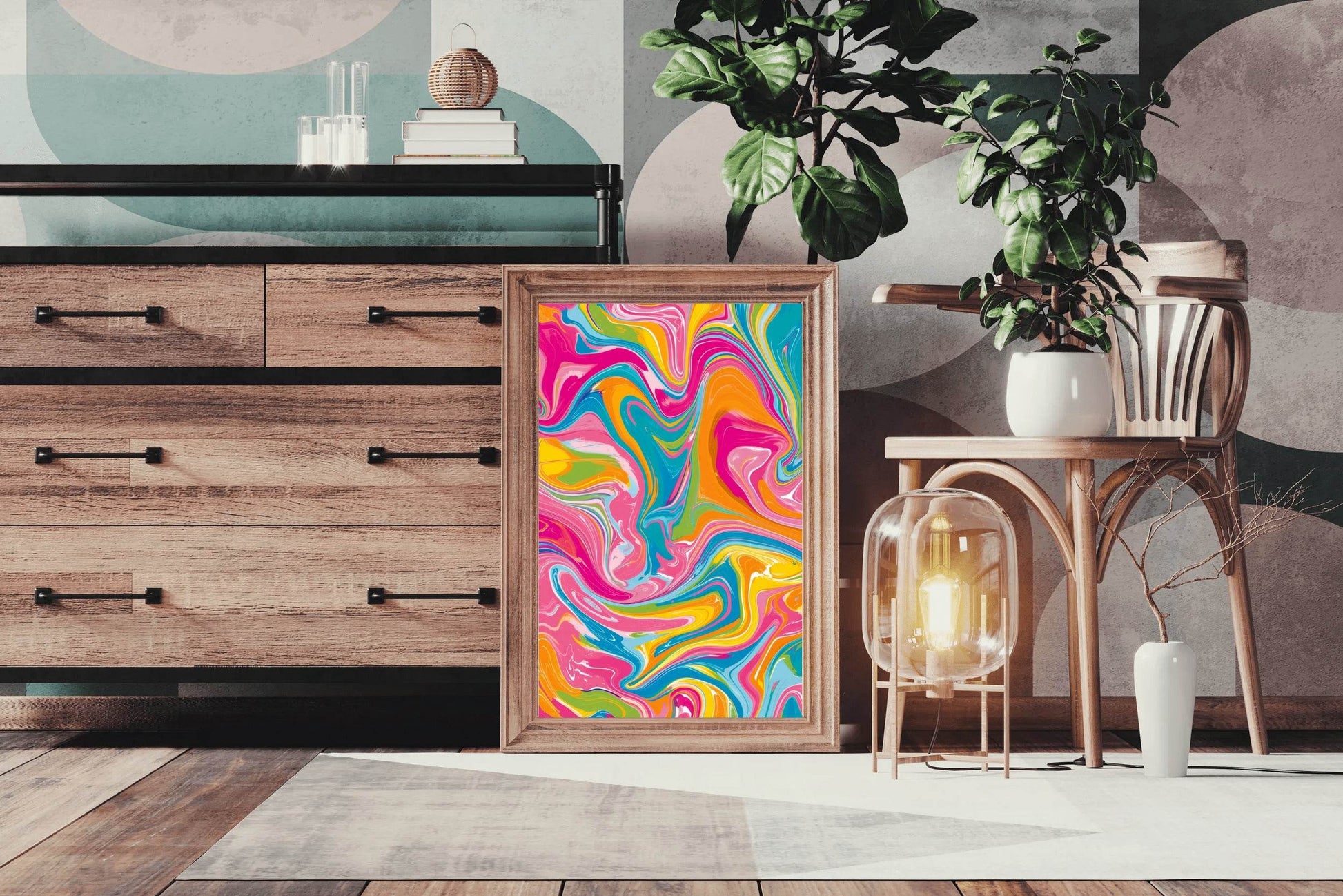 Colorful Oil Painting Background Digital Art - beink online art store