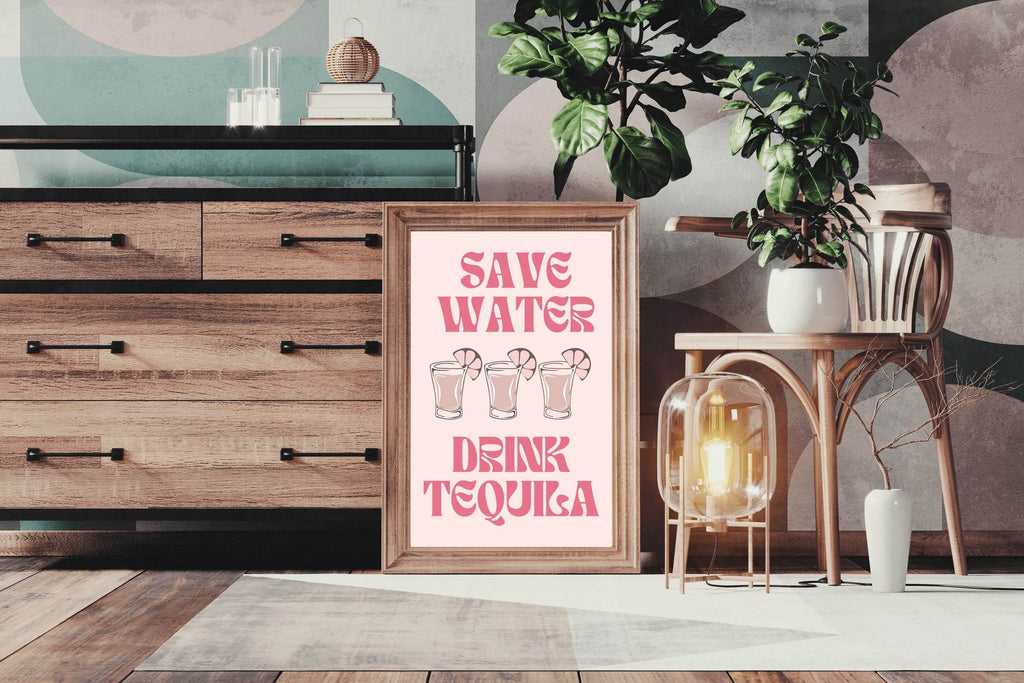 Save Water Drink Wall Art - beink online art store