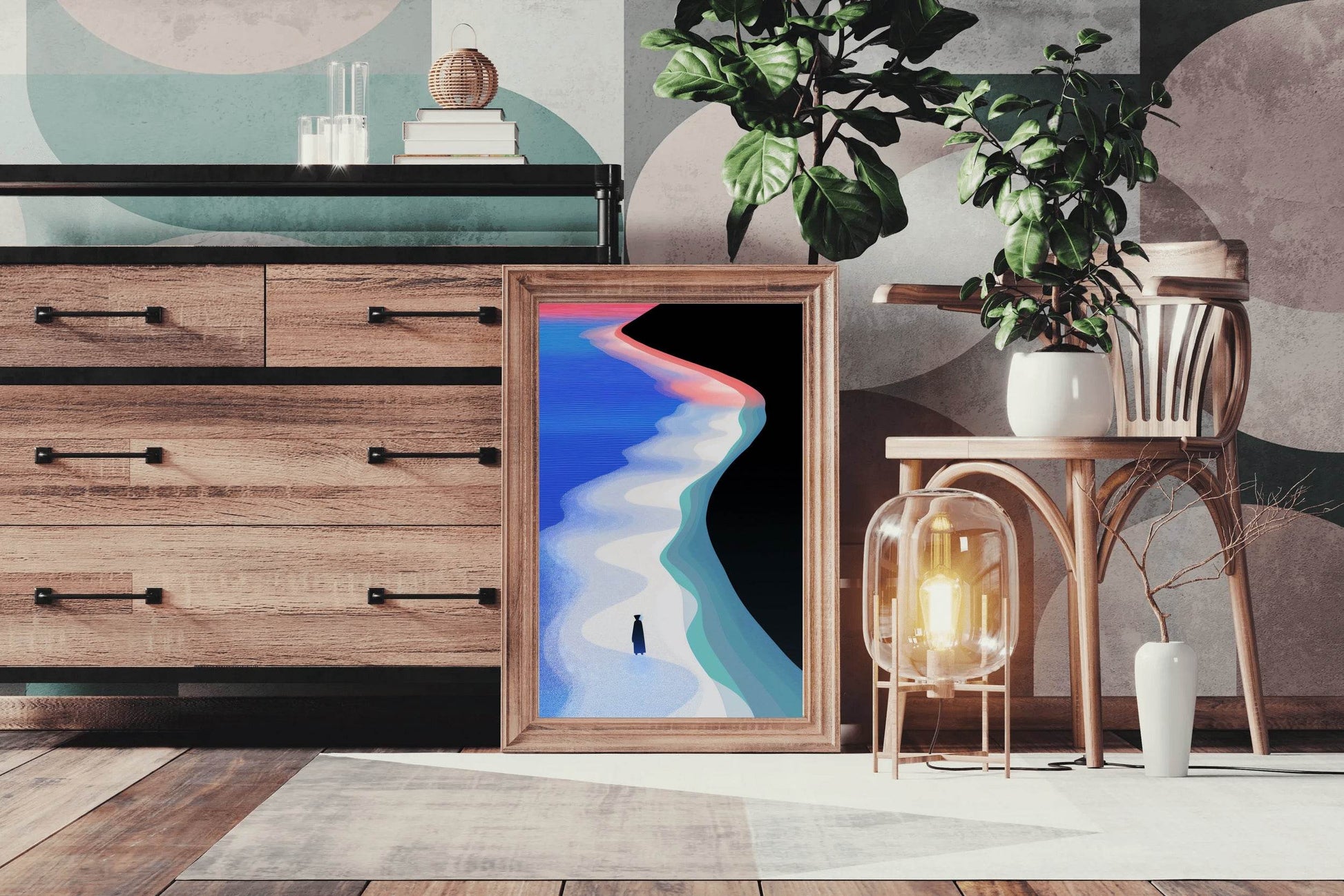 Solitary Figure on the Shore Wall Art - beink online art store